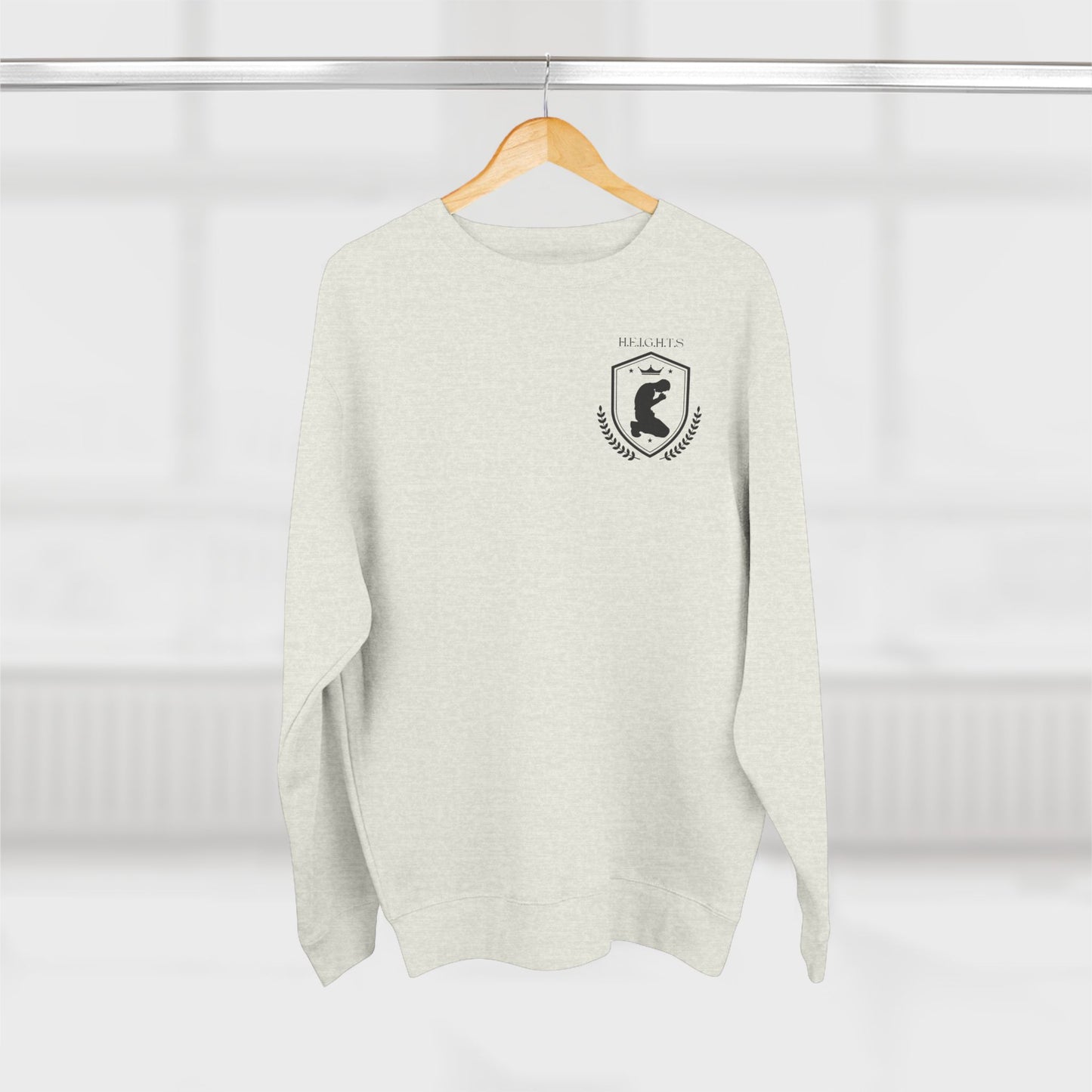 Heights Christian Black Letters & Image Crewneck