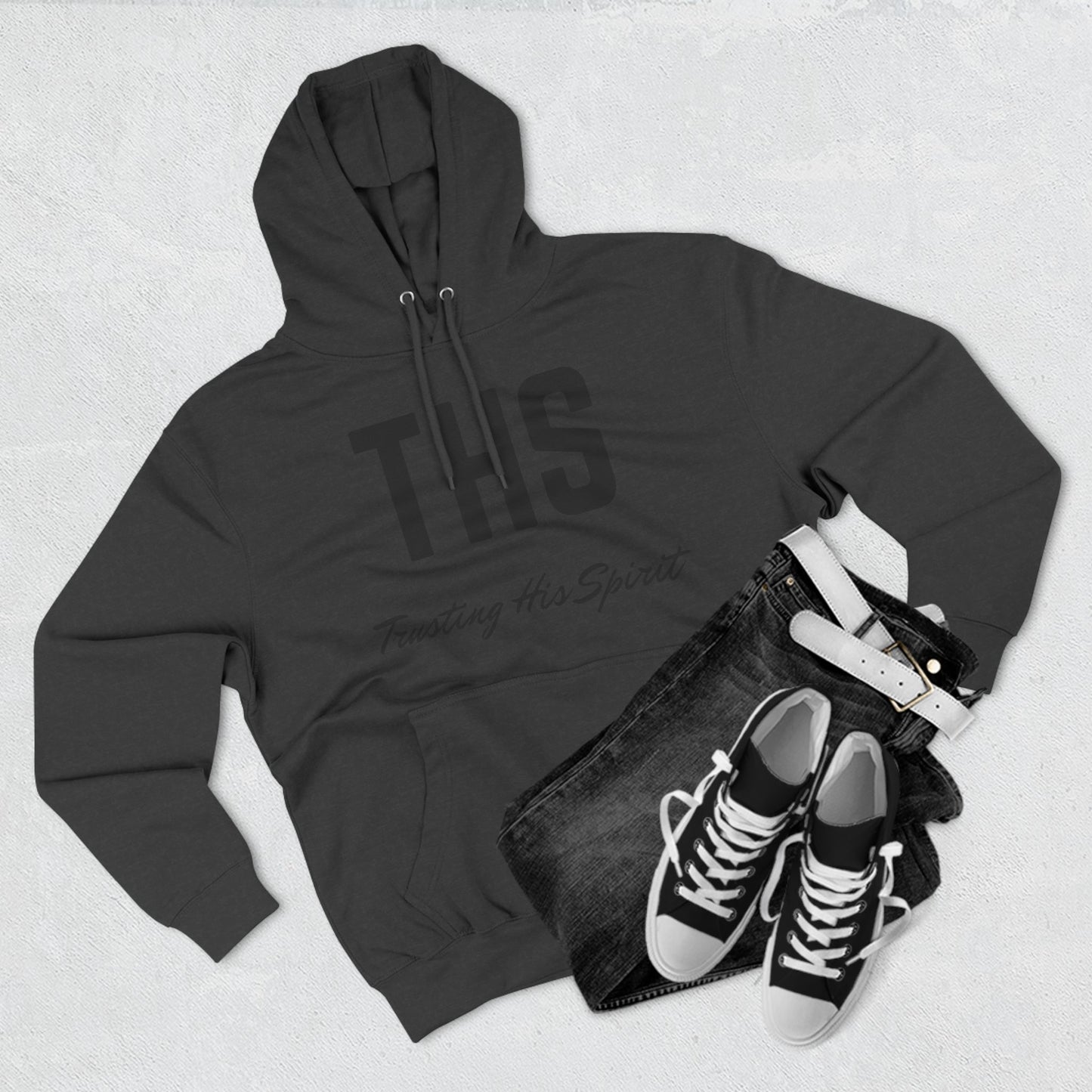 Adult THS Christian Black Letters Hoodie