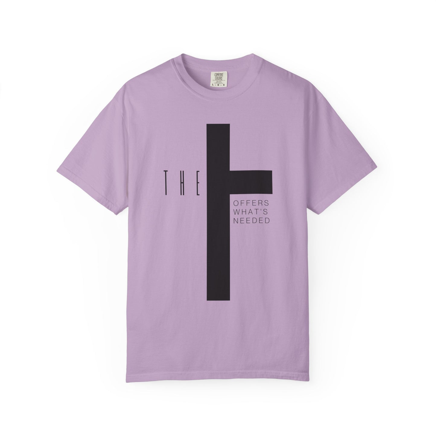 Adult T-Town Christian Black Letters & Cross