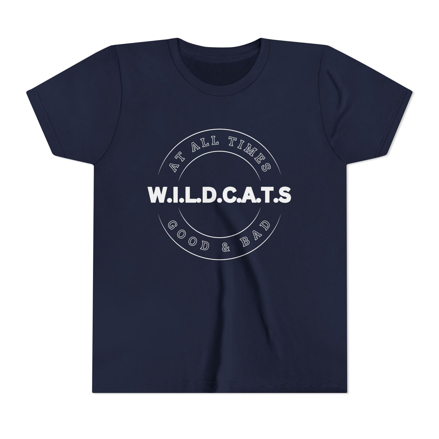 Youth Wildcats Christian White Letters & Picture