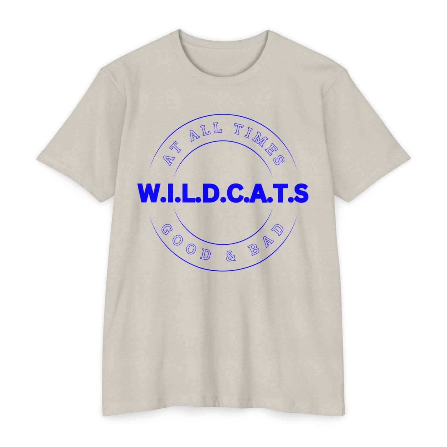 Wildcats Christian Blue Letters & Picture