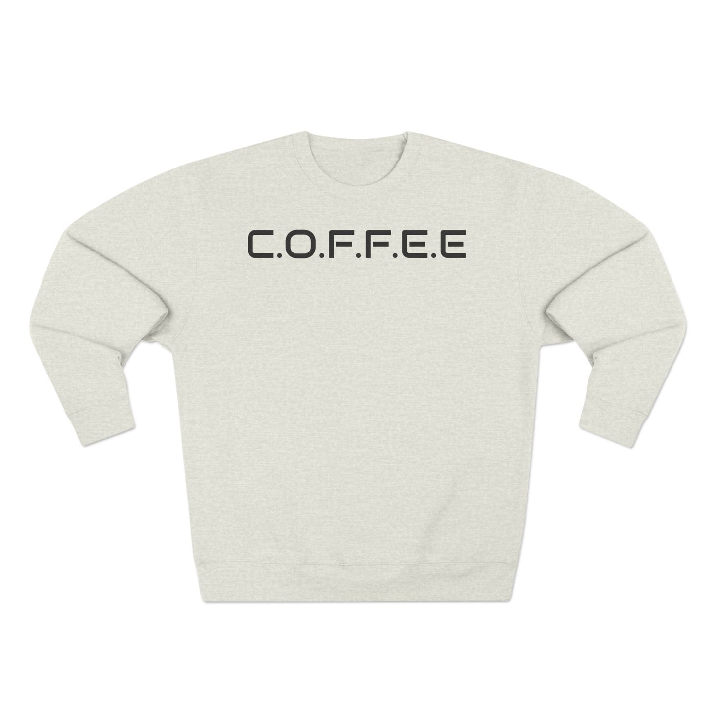 Adult Coffee Christian Black Words Only Crewneck