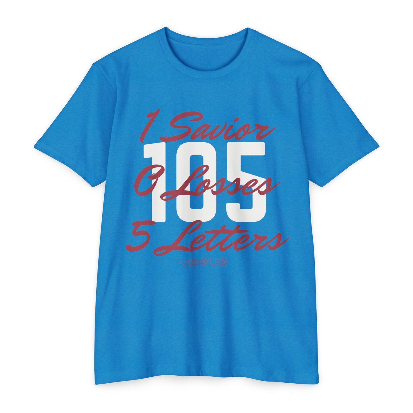 Adult 105 Christian Marron and White Letters Blended