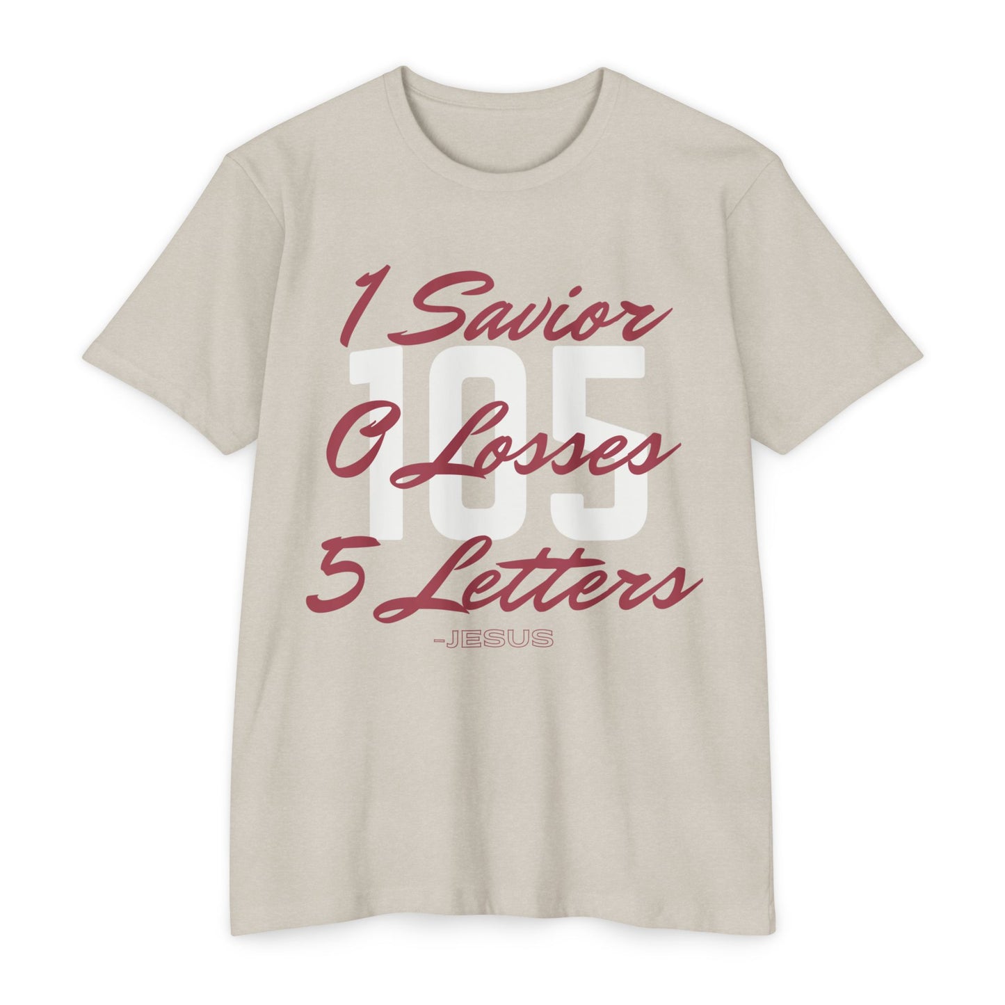 Adult 105 Christian Marron and White Letters Blended