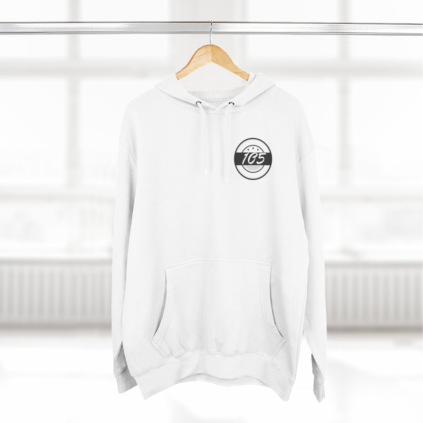 Adult 105 Christian Black and White Letters Hoodie