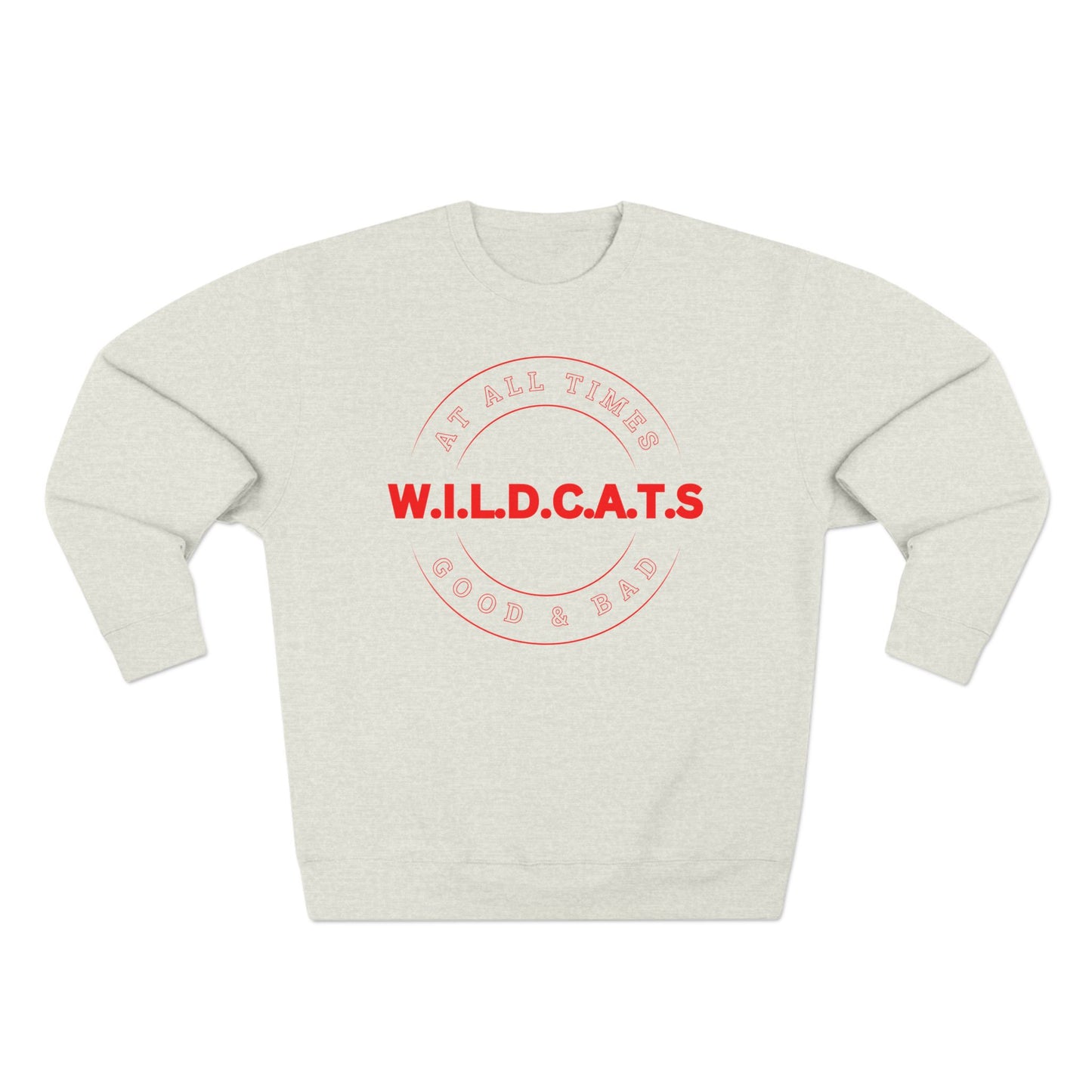 Wildcats Christian Red Letters & Picture Crewneck