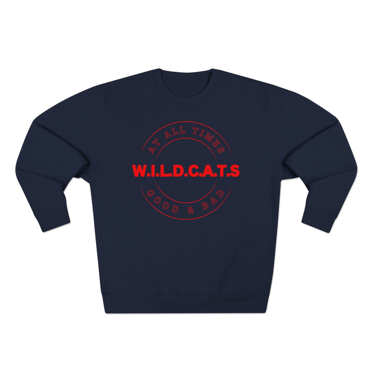 Wildcats Christian Red Letters & Picture Crewneck