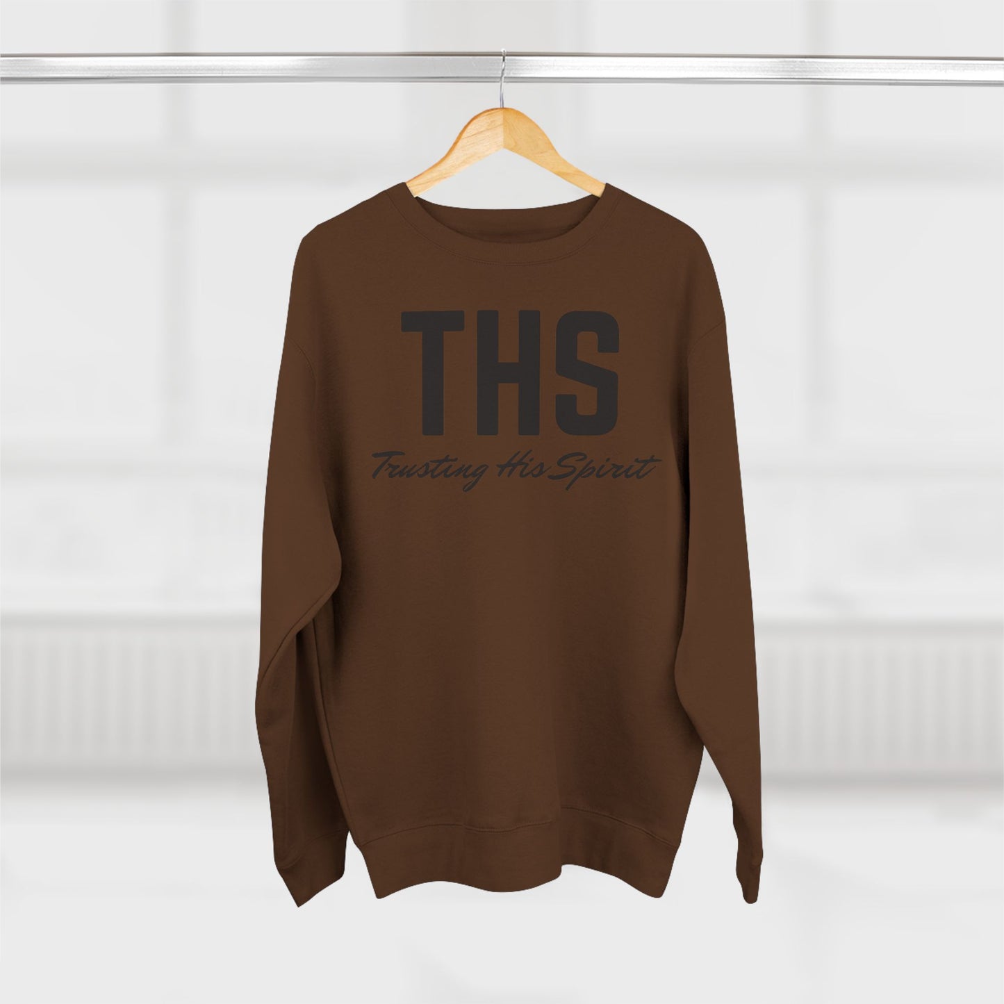 Adult THS Christian Black Letters Crewneck