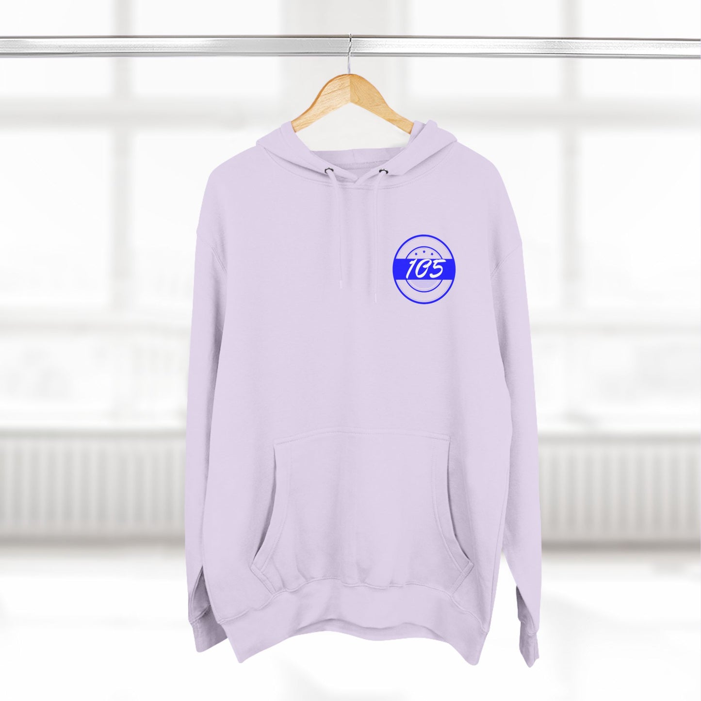 Adult 105 Christian Blue and White Letters Hoodie