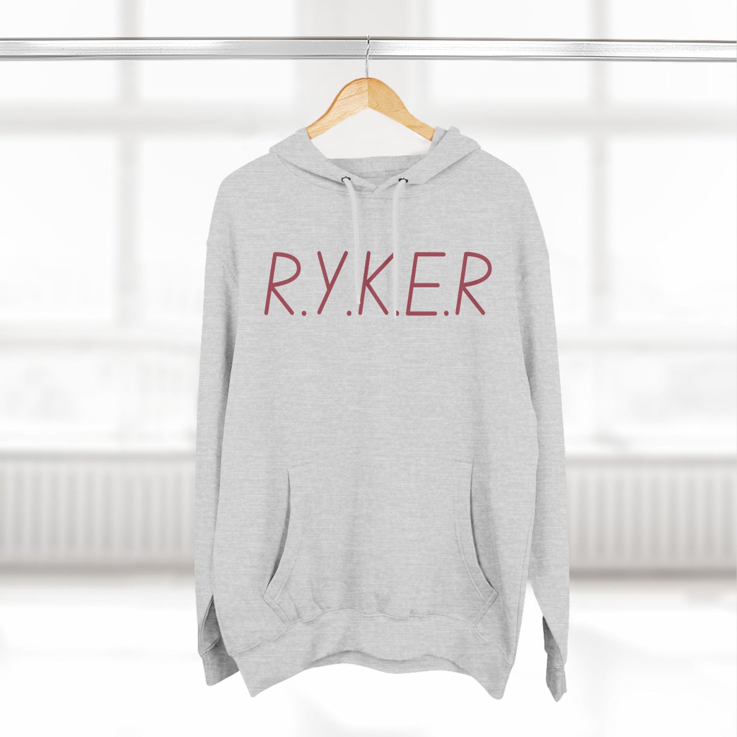 RYKER Christian Marron Letters Hoodie
