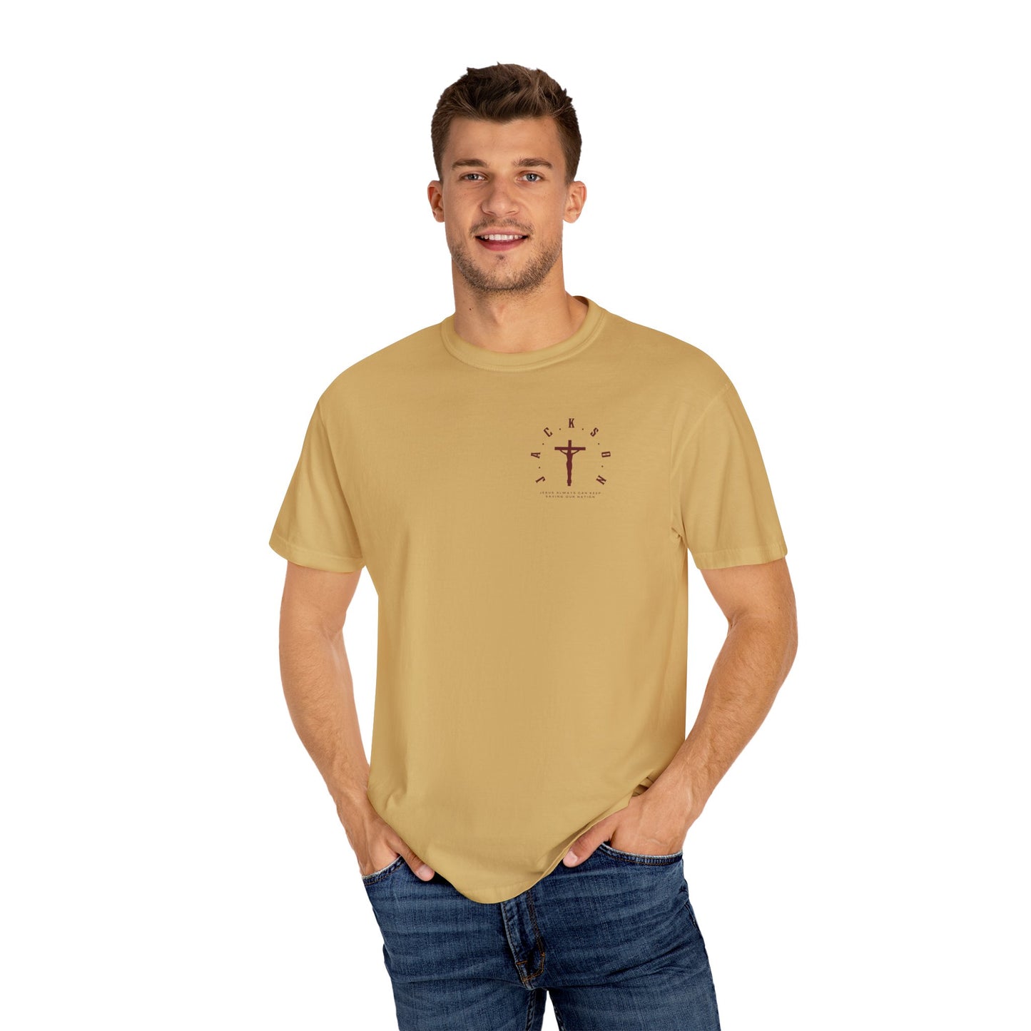 Jackson Believing Christian Marron Letters & Cross