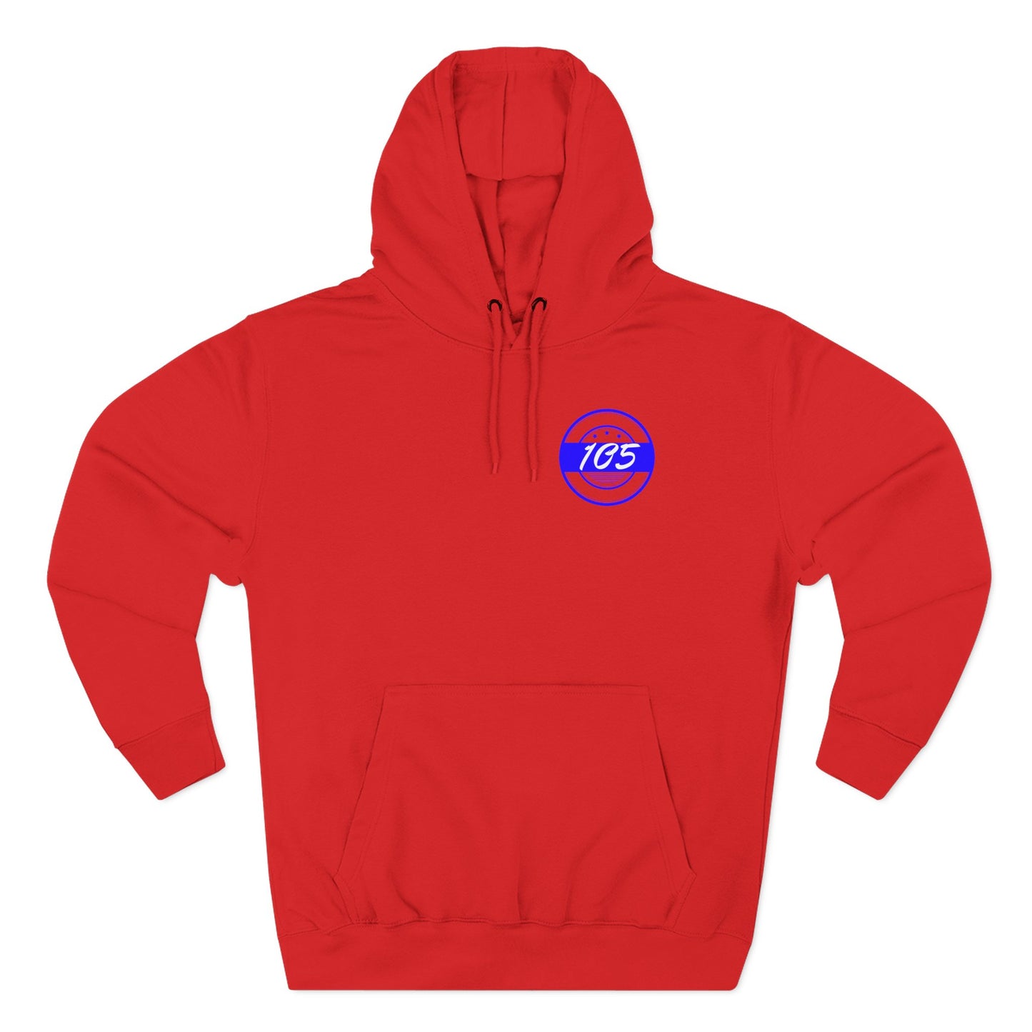 Adult 105 Christian Blue and White Letters Hoodie