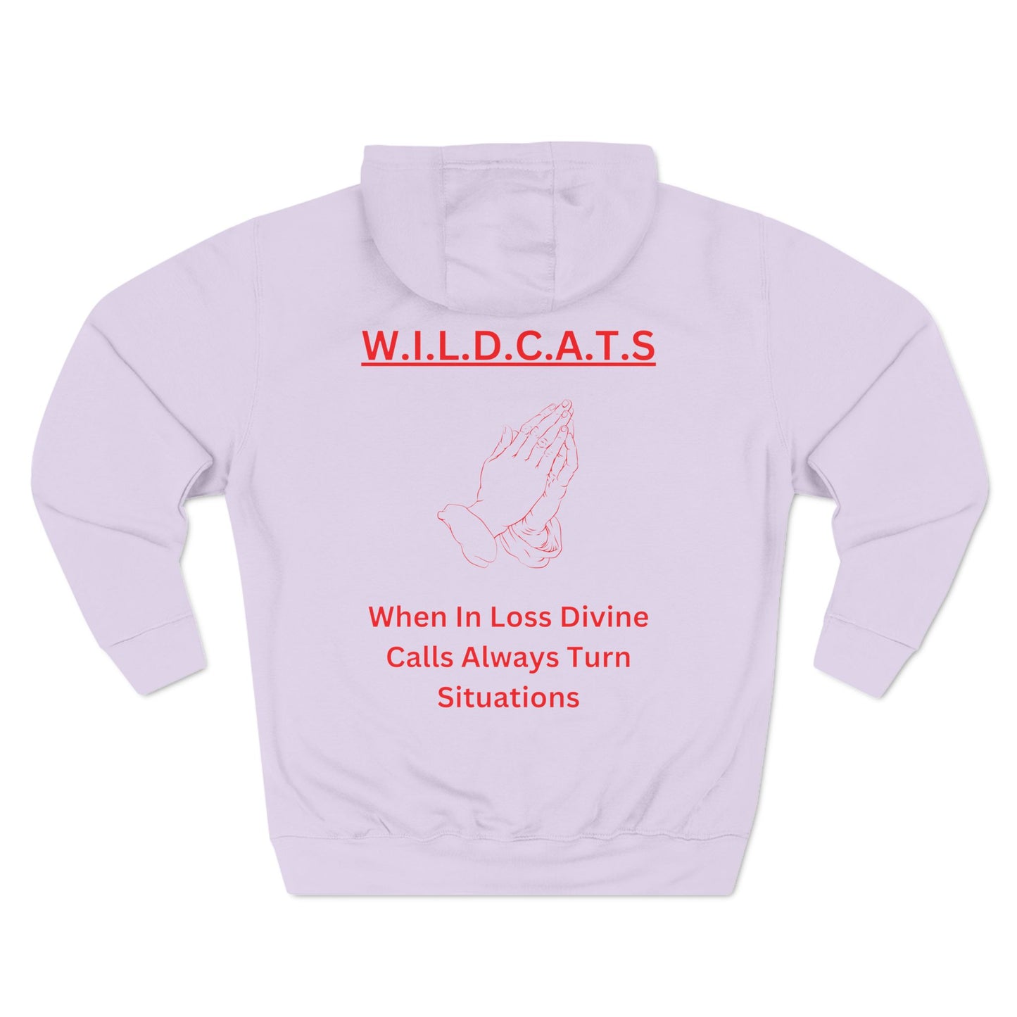 Wildcats Christian Red Letters & Picture Hoodie