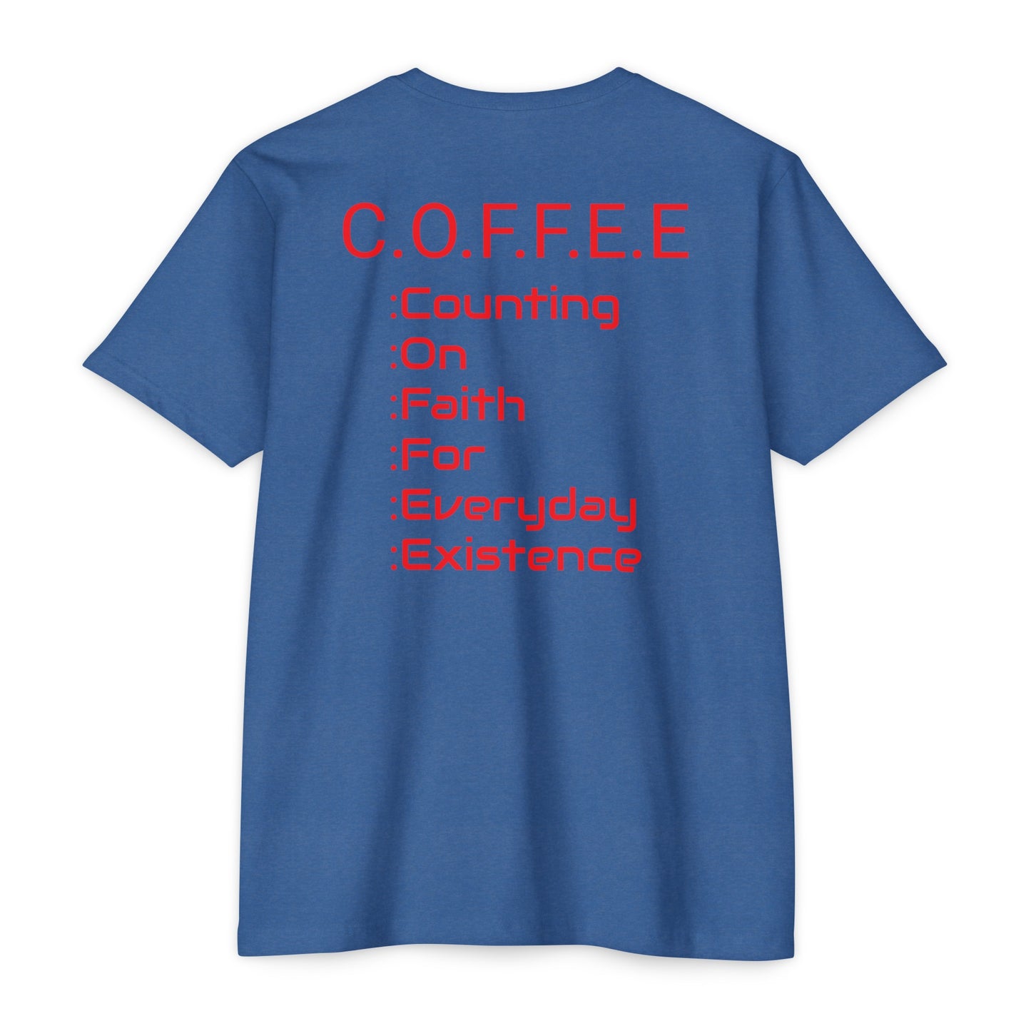 Adult Coffee Christian Red Words Only Blended