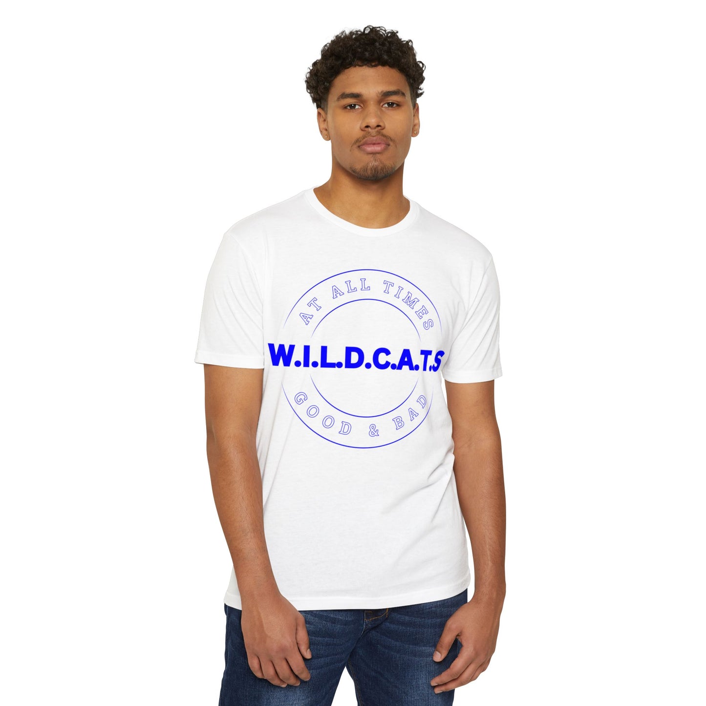 Wildcats Christian Blue Letters & Picture