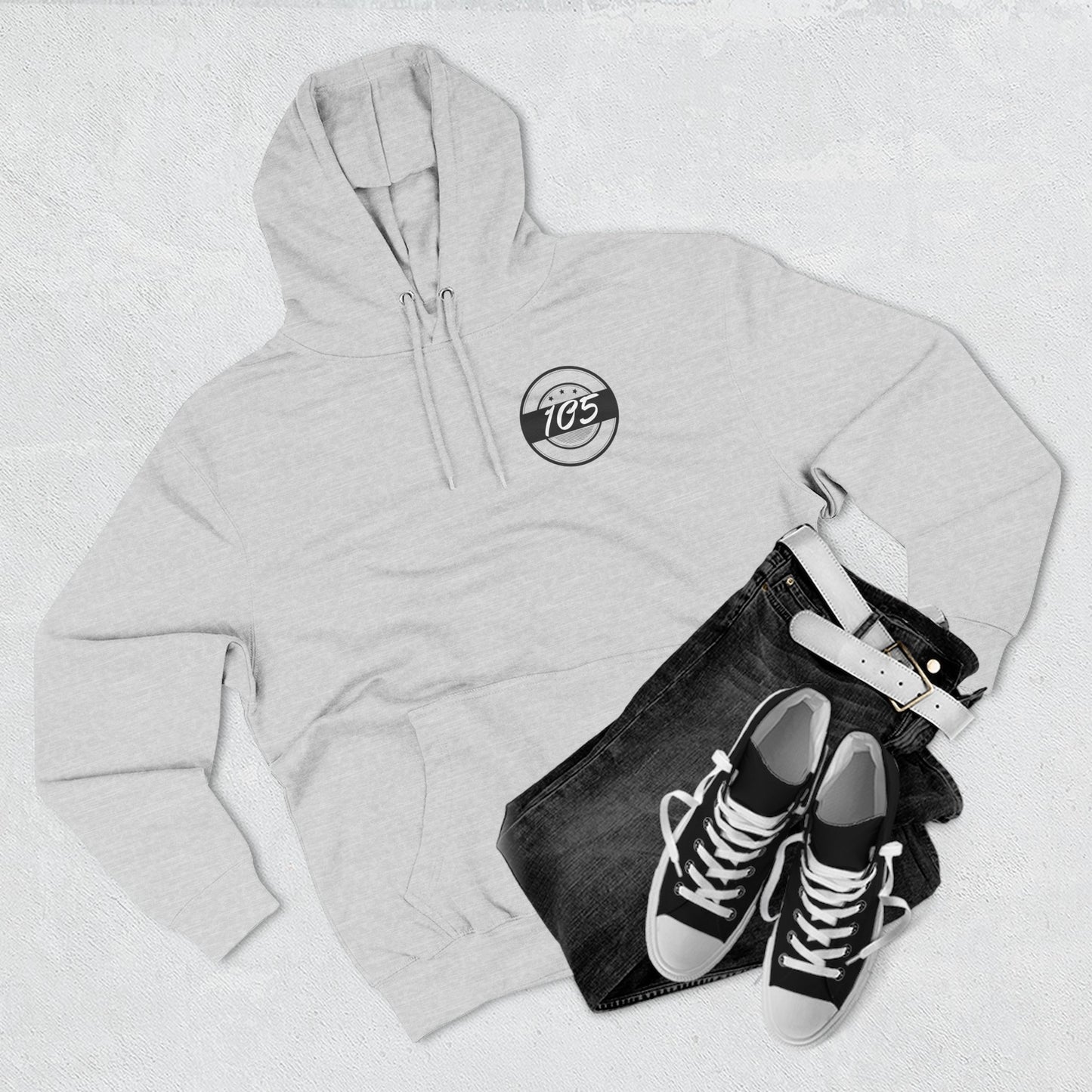 Adult 105 Christian Black and White Letters Hoodie