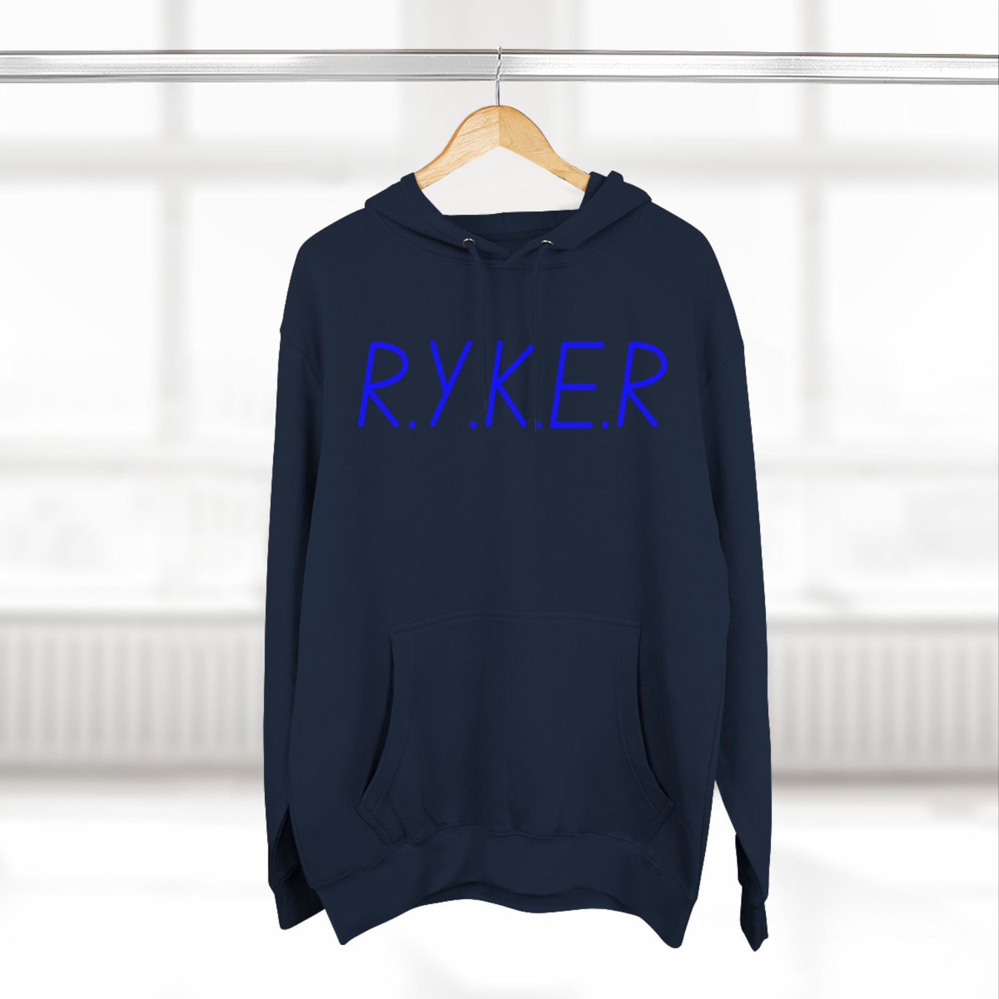 RYKER Christian Blue Letters Hoodie