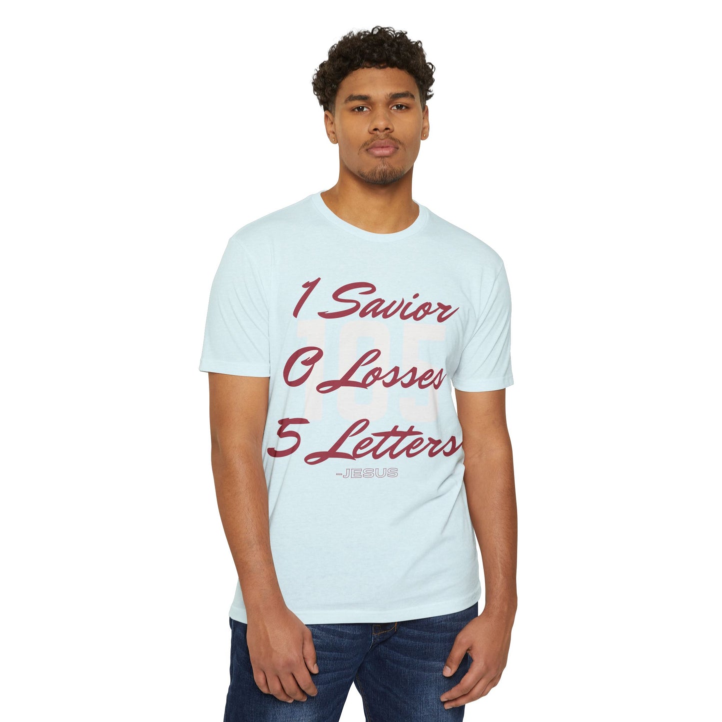 Adult 105 Christian Marron and White Letters Blended