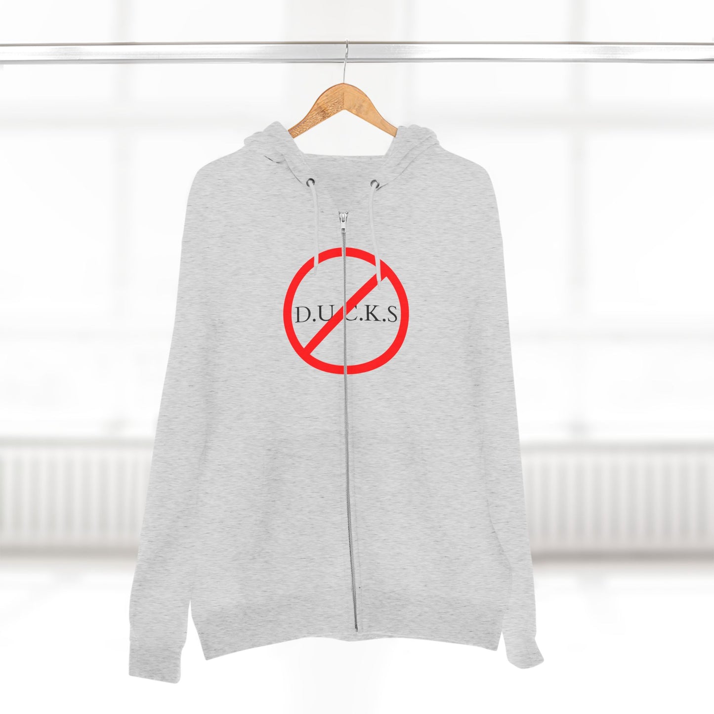 Adult Ducks Christian Black Words Zipper Hoodie