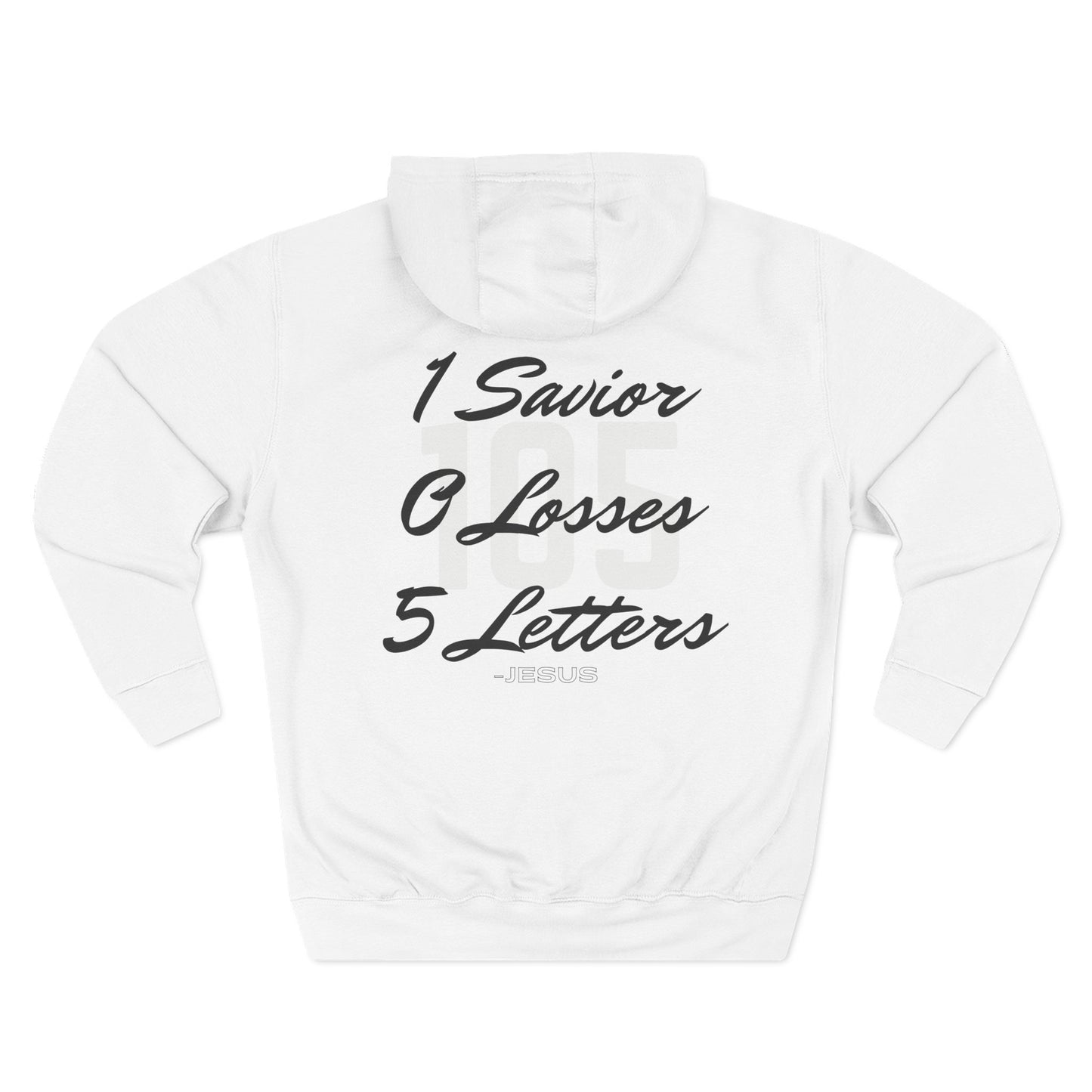 Specialty Adult 105 Christian Black and White Letters Hoodie