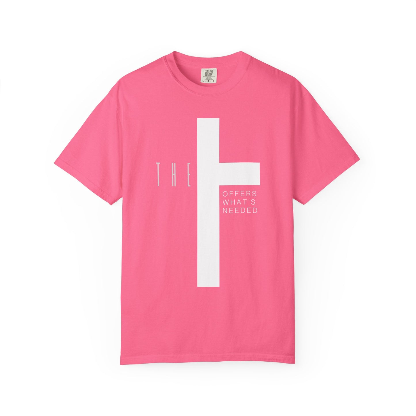 Adult T-Town Christian White Letters & Cross