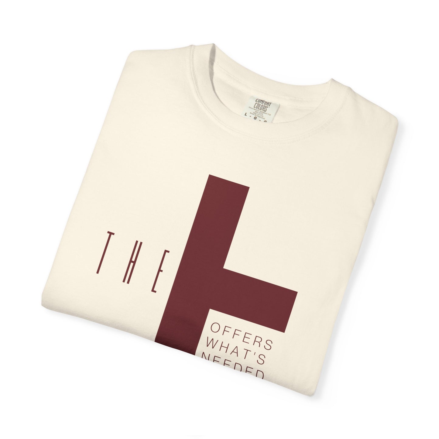 Adult T-Town Christian Marron Letters & Cross