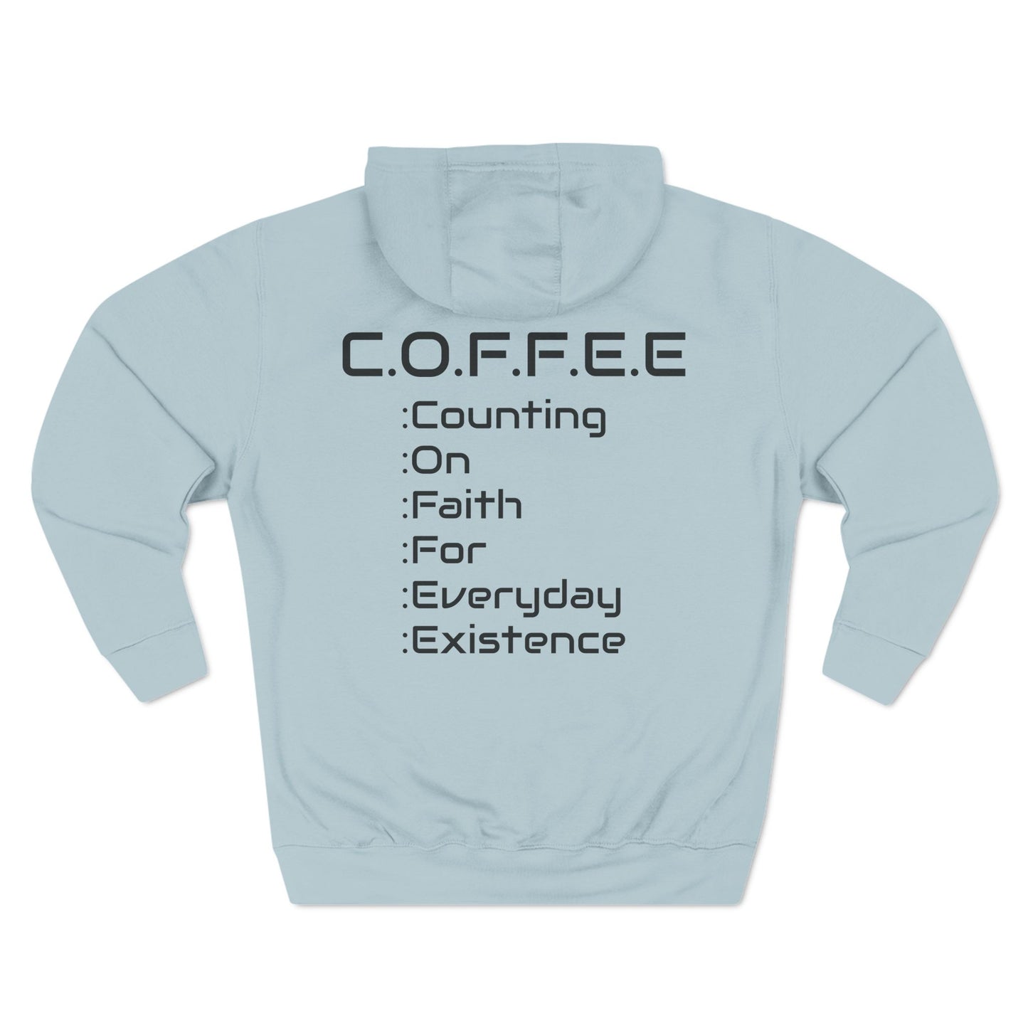 Adult Coffee Christian Black Words Only Hoodie