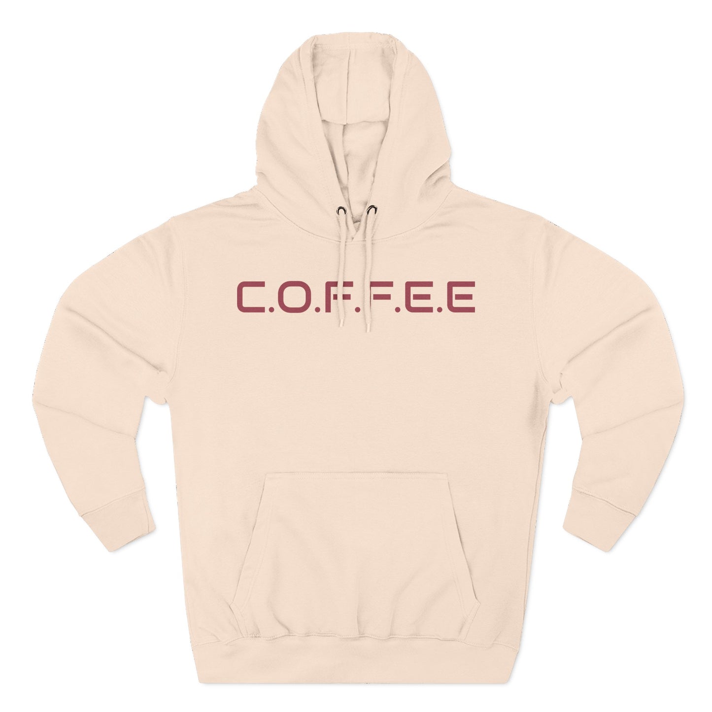 Adult Coffee Christian Marron Words Only Hoodie