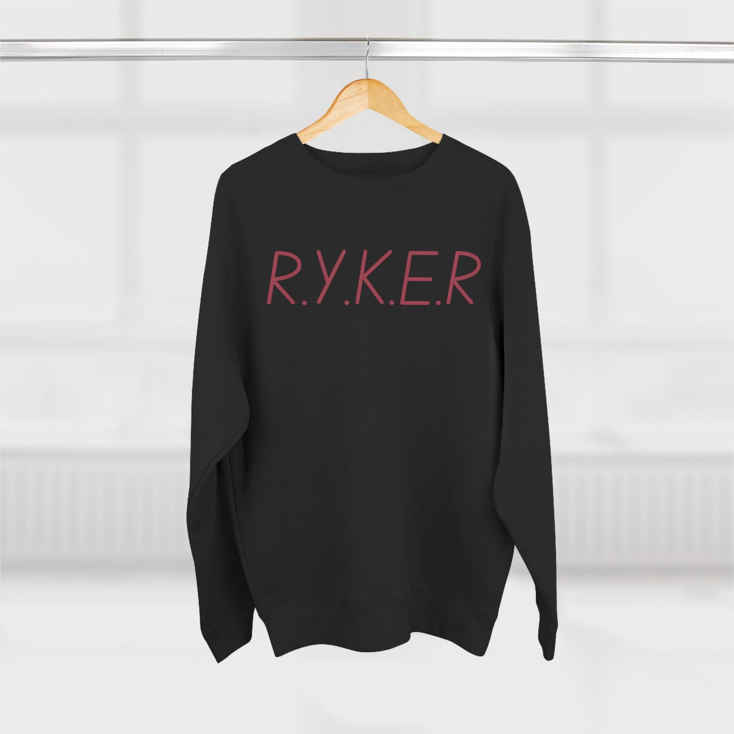 RYKER Christian Marron Letters Crewneck