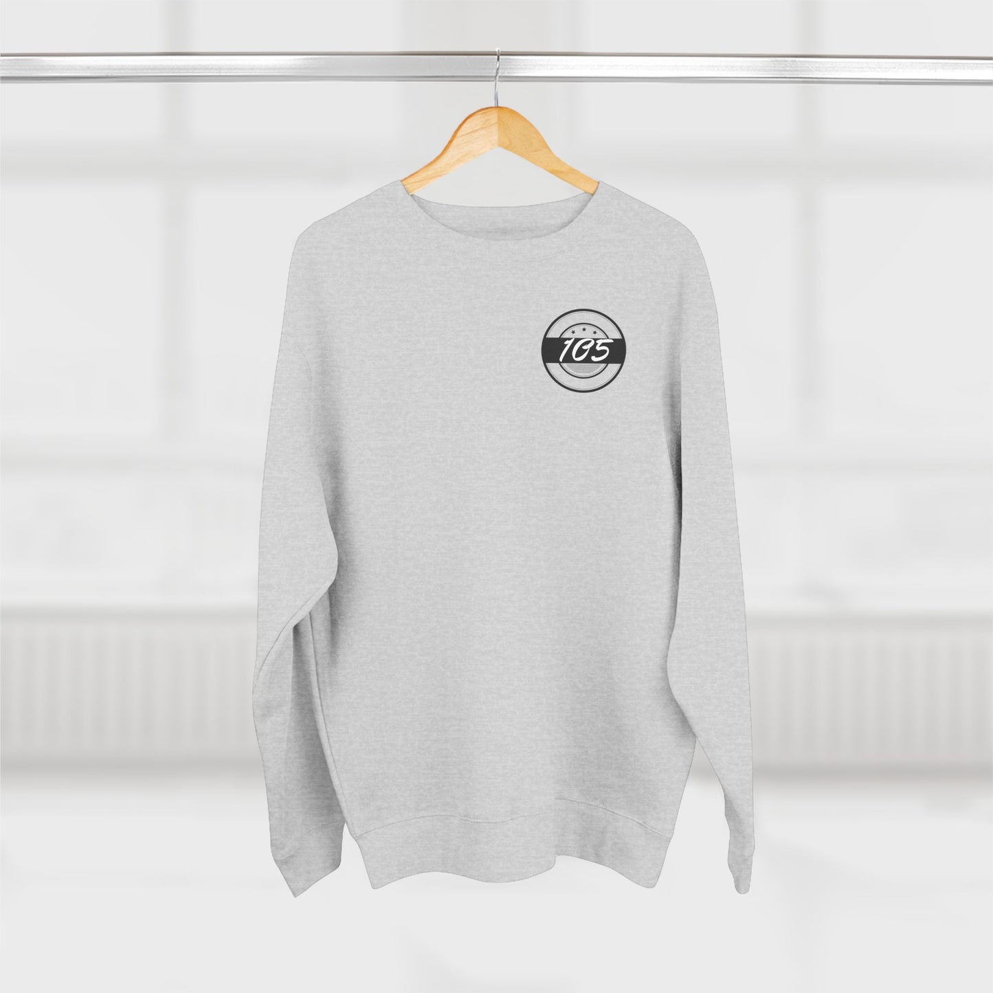 Adult 105 Christian Black and White Letters Crewneck