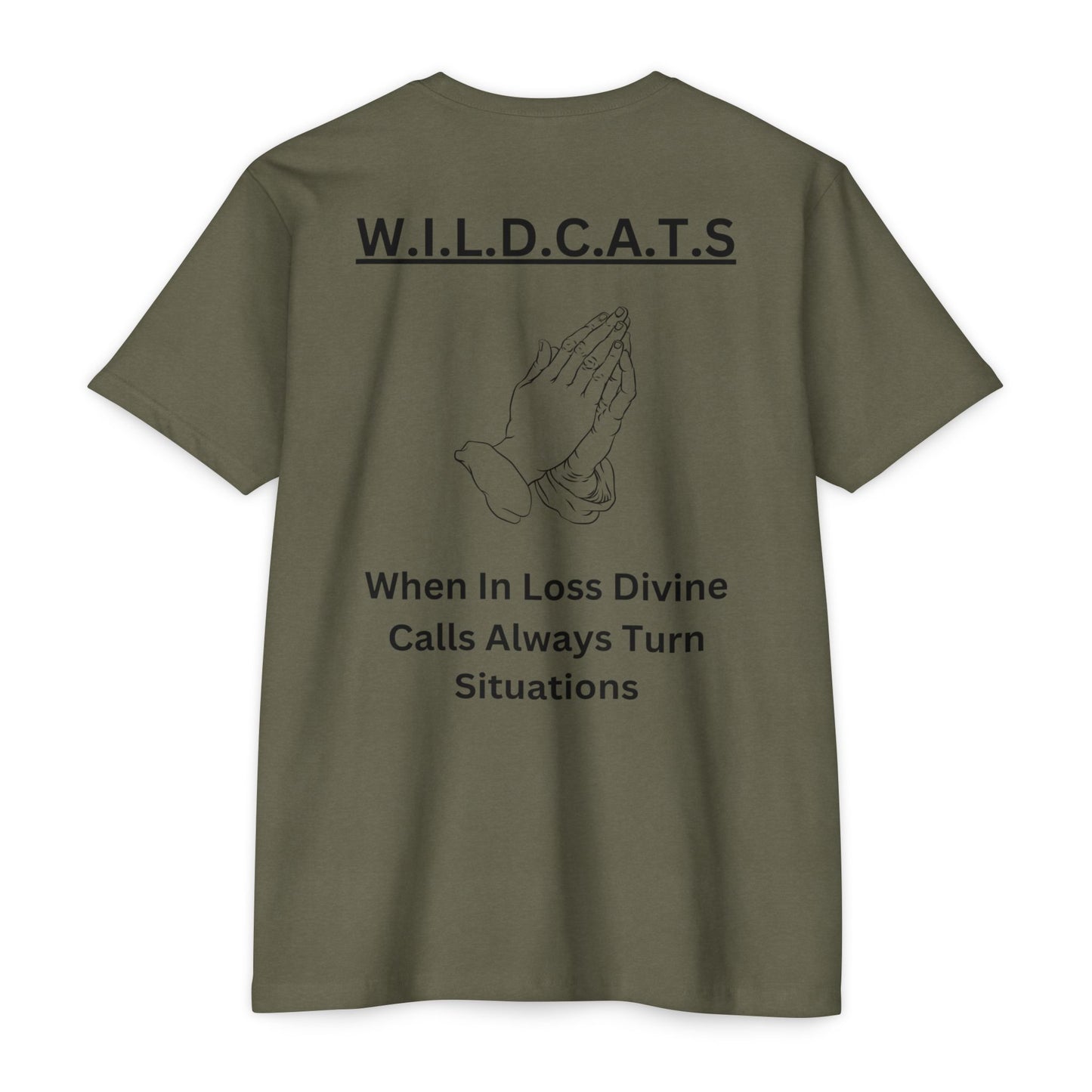 Wildcats Christian Black Letters & Picture