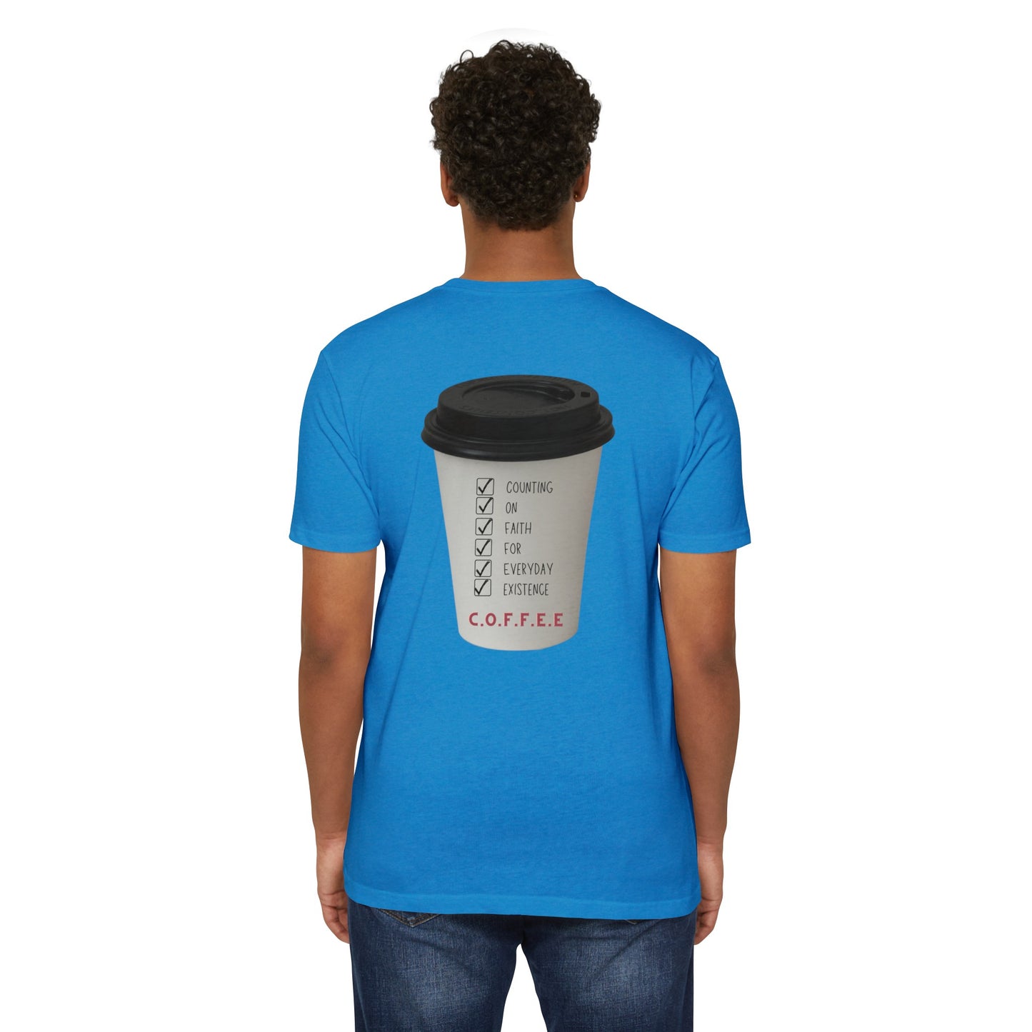 Adult Coffee Christian White Words & Image Blended