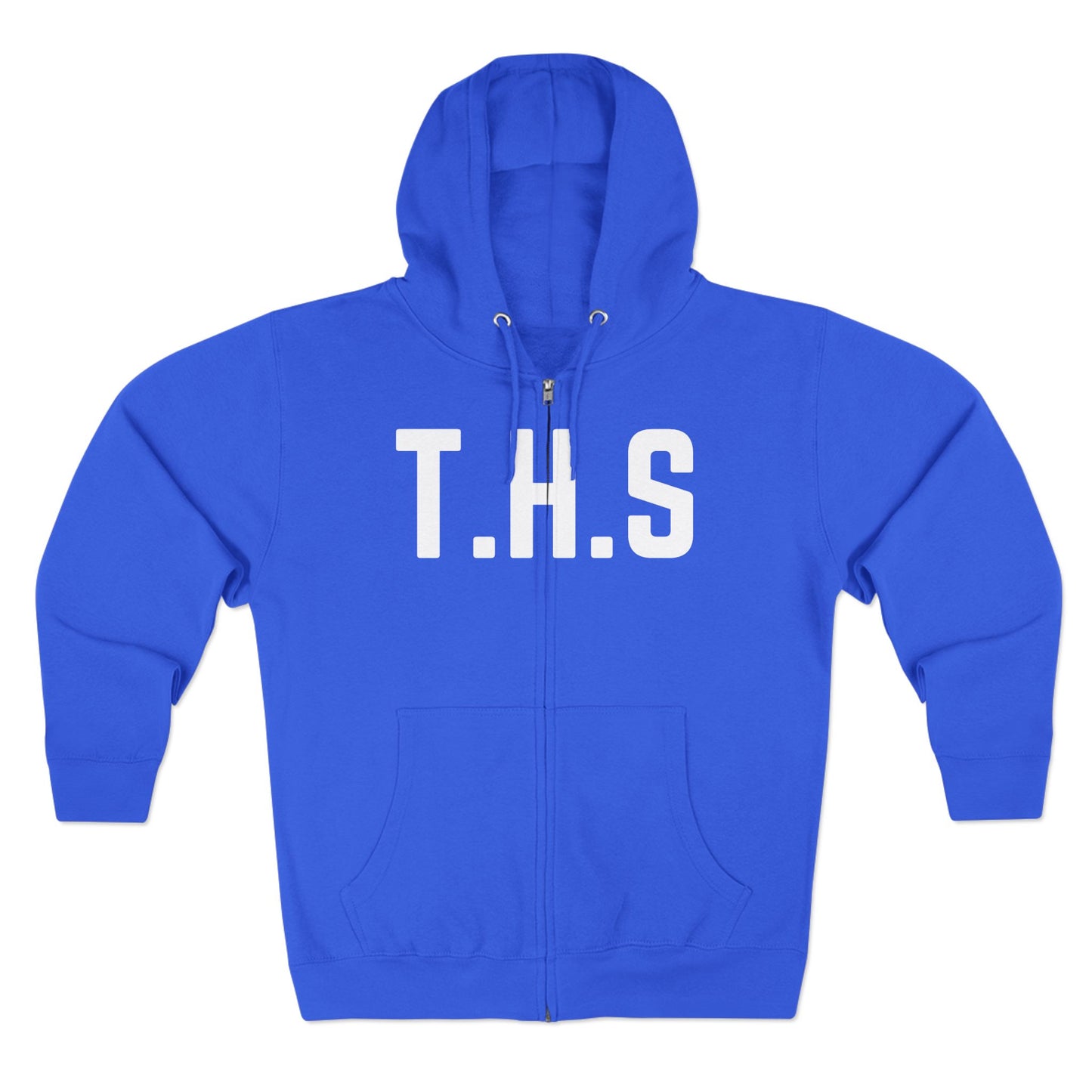 Adult T.H.S Trusting His Spirit Specialty Hoodie White Letters Zipper