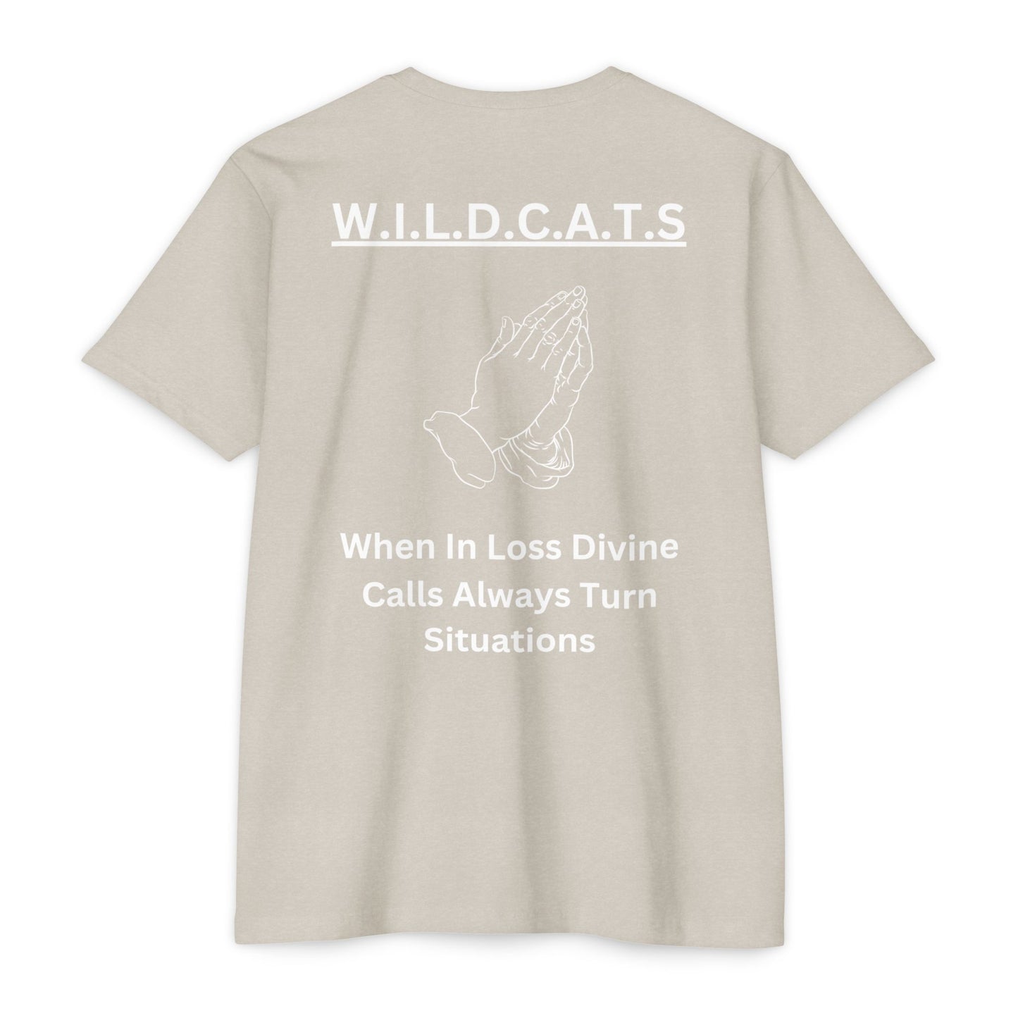 Wildcats Christian White Letters & Picture