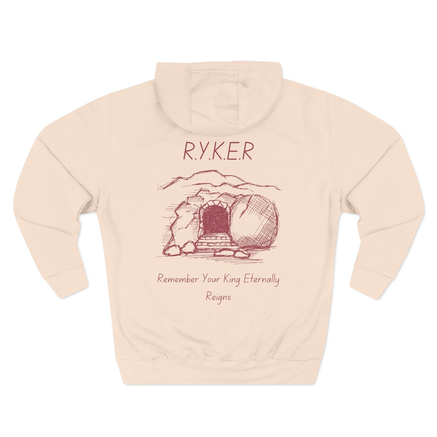 RYKER Christian Marron Letters Hoodie