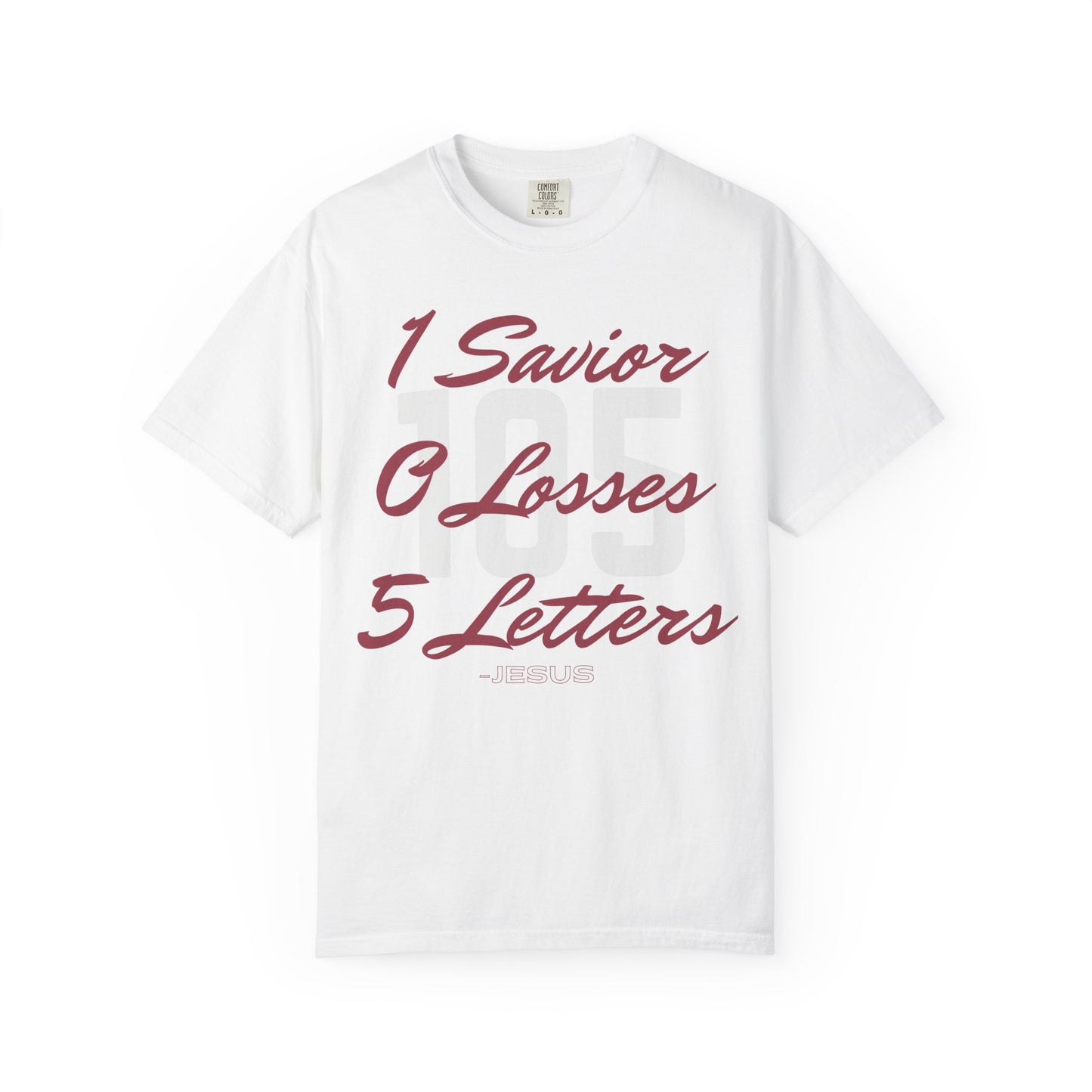 Adult 105 Christian Marron and White Letters