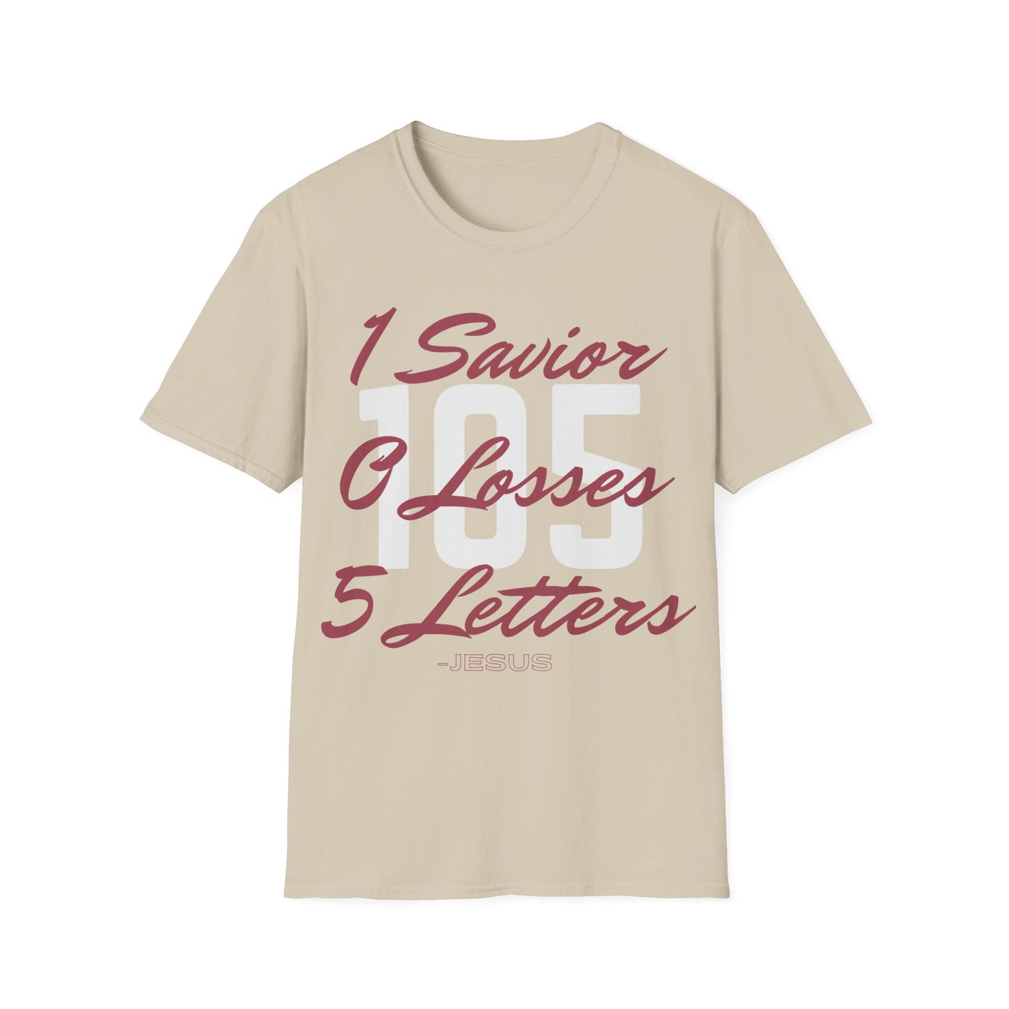 Adult 105 Christian Marron and White Letters