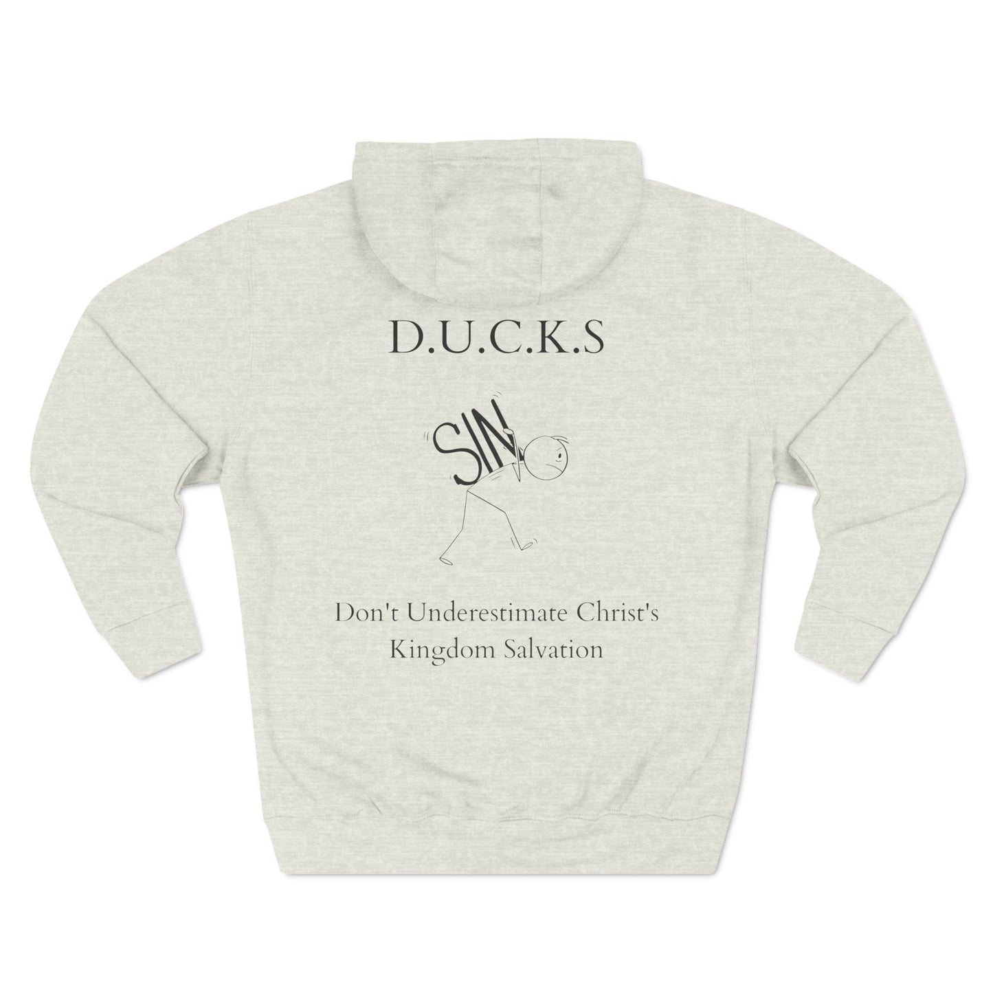Ducks Christian Black Words Hoodie