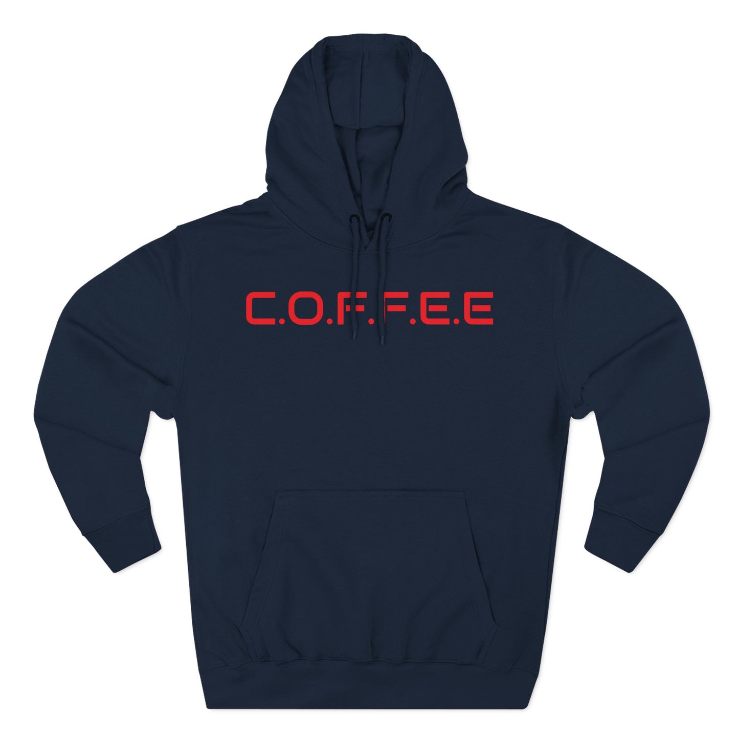 Adult Coffee Christian Red Words Only Hoodie