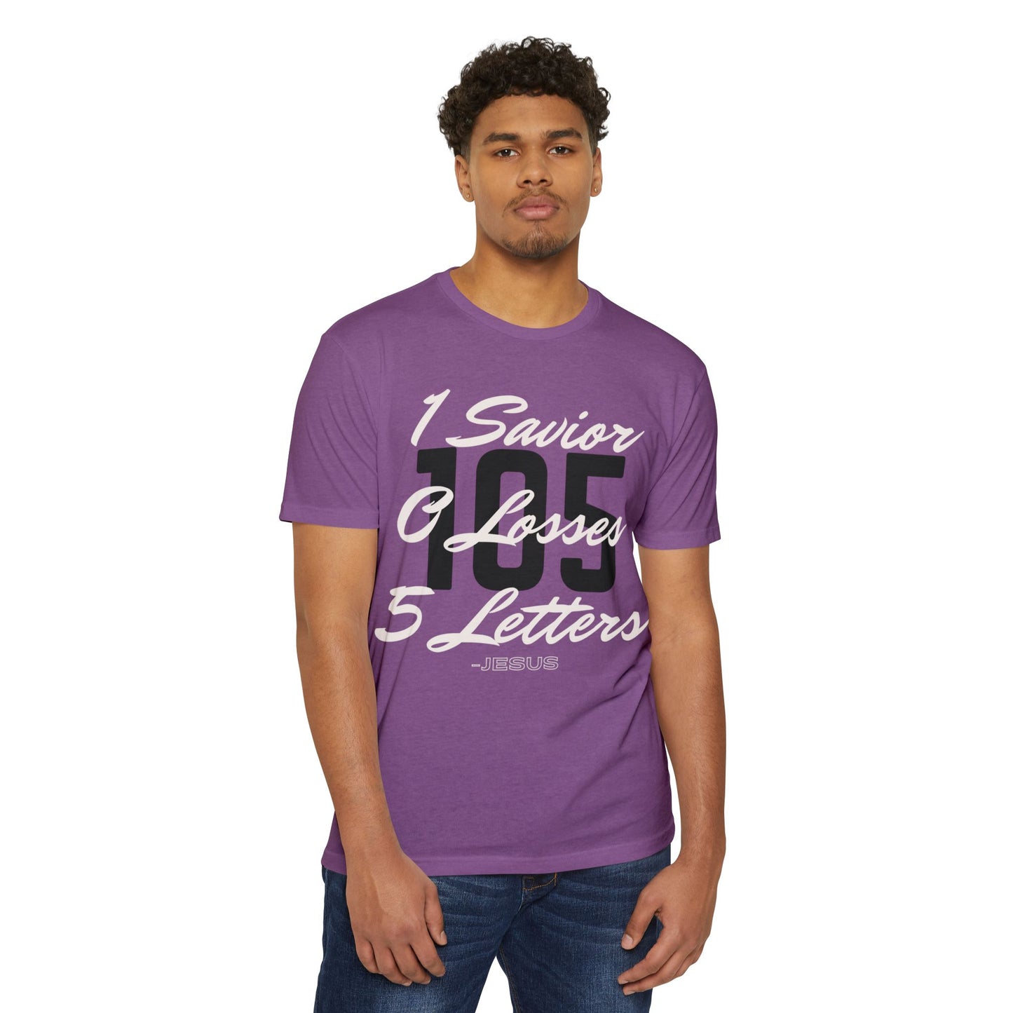 Adult 105 Christian White and Black Letters Blended