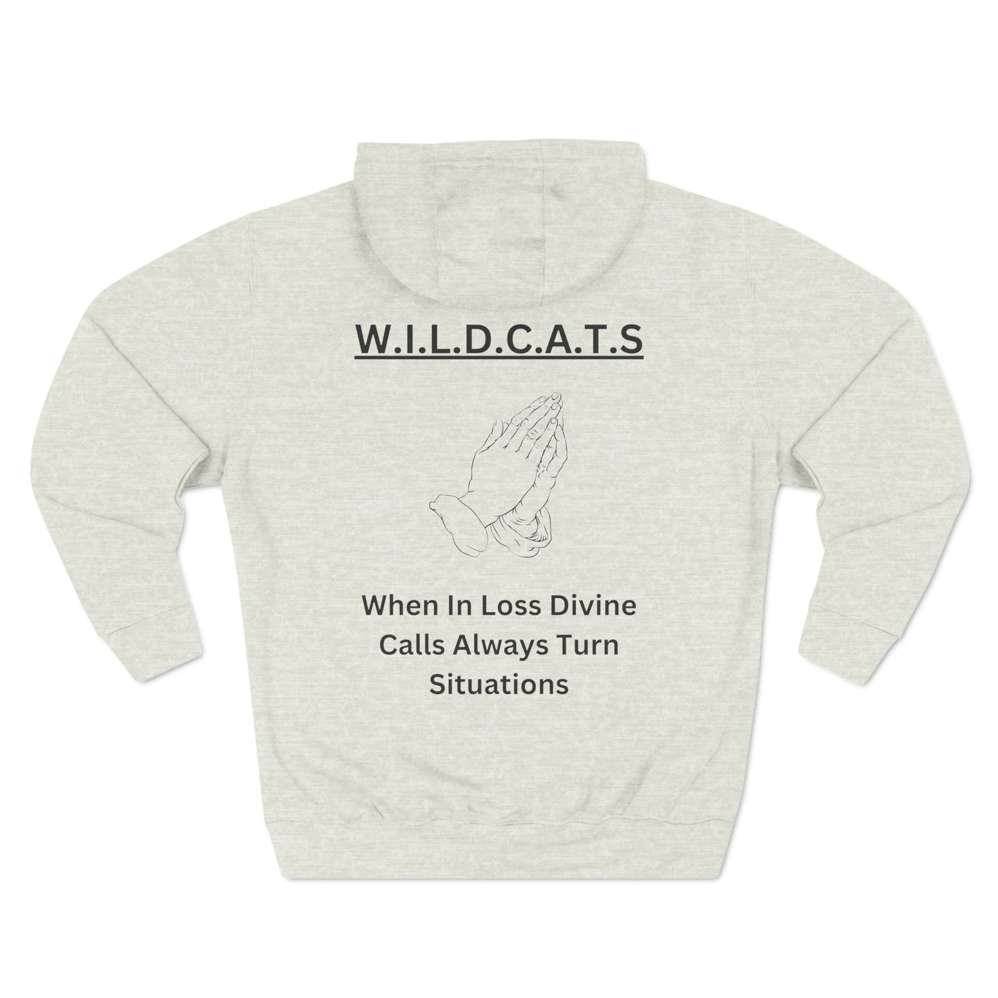 Wildcats Christian Black Letters & Picture Hoodie