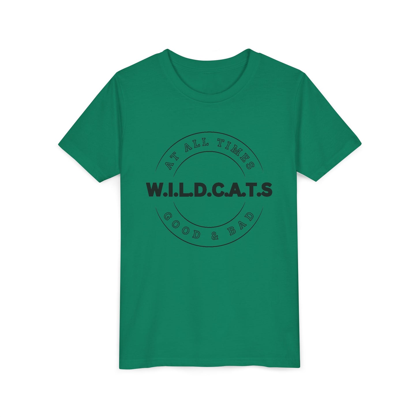 Youth Wildcats Christian Black Letters & Picture