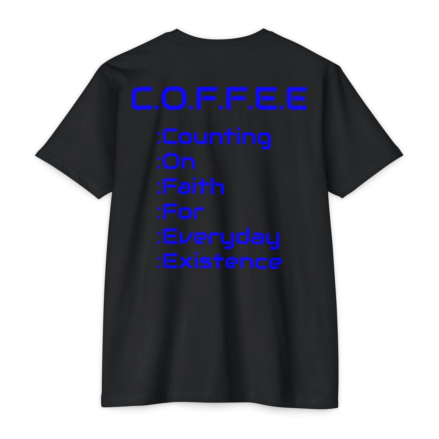 Adult Coffee Christian Blue Words Only Blended