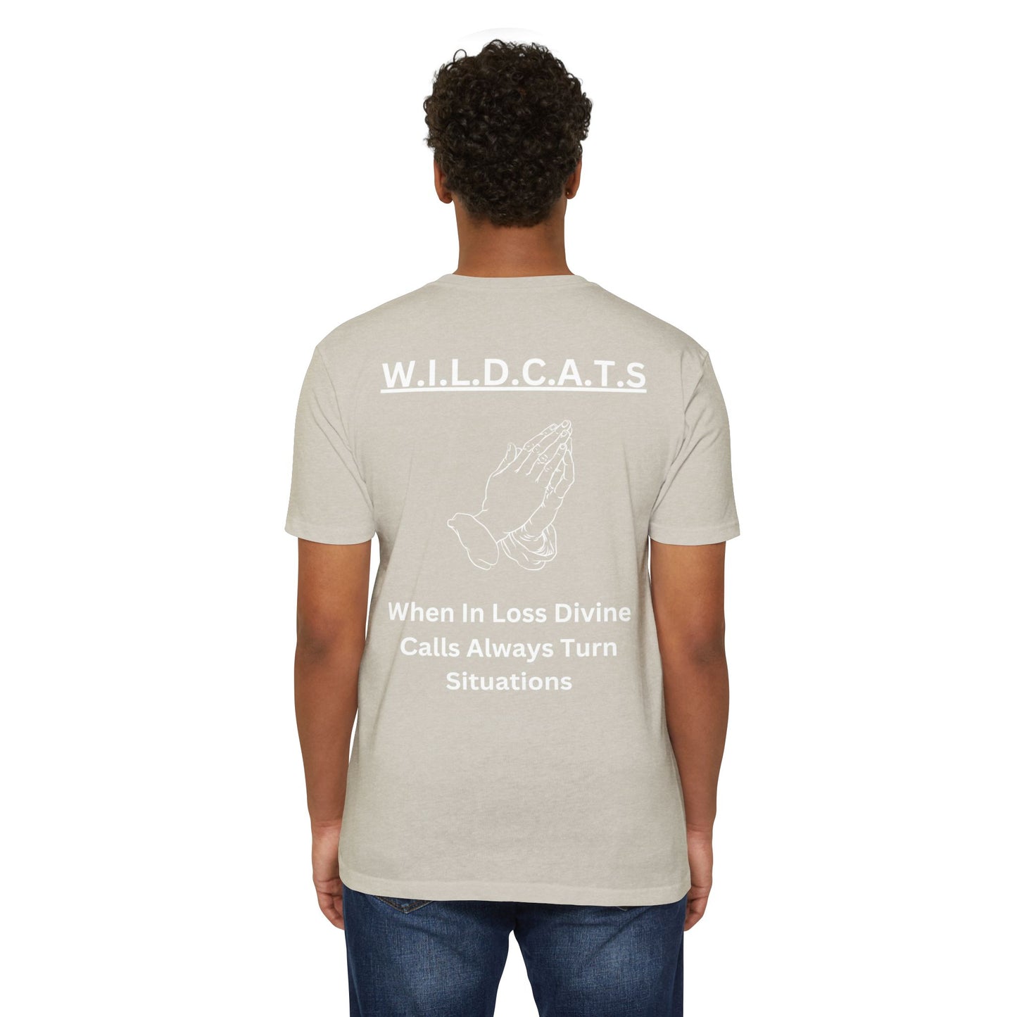 Wildcats Christian White Letters & Picture