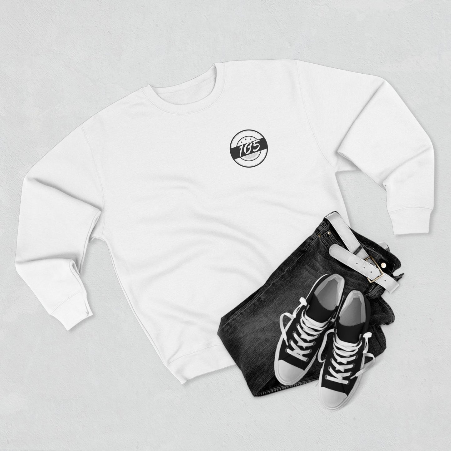 Adult 105 Christian Black and White Letters Crewneck