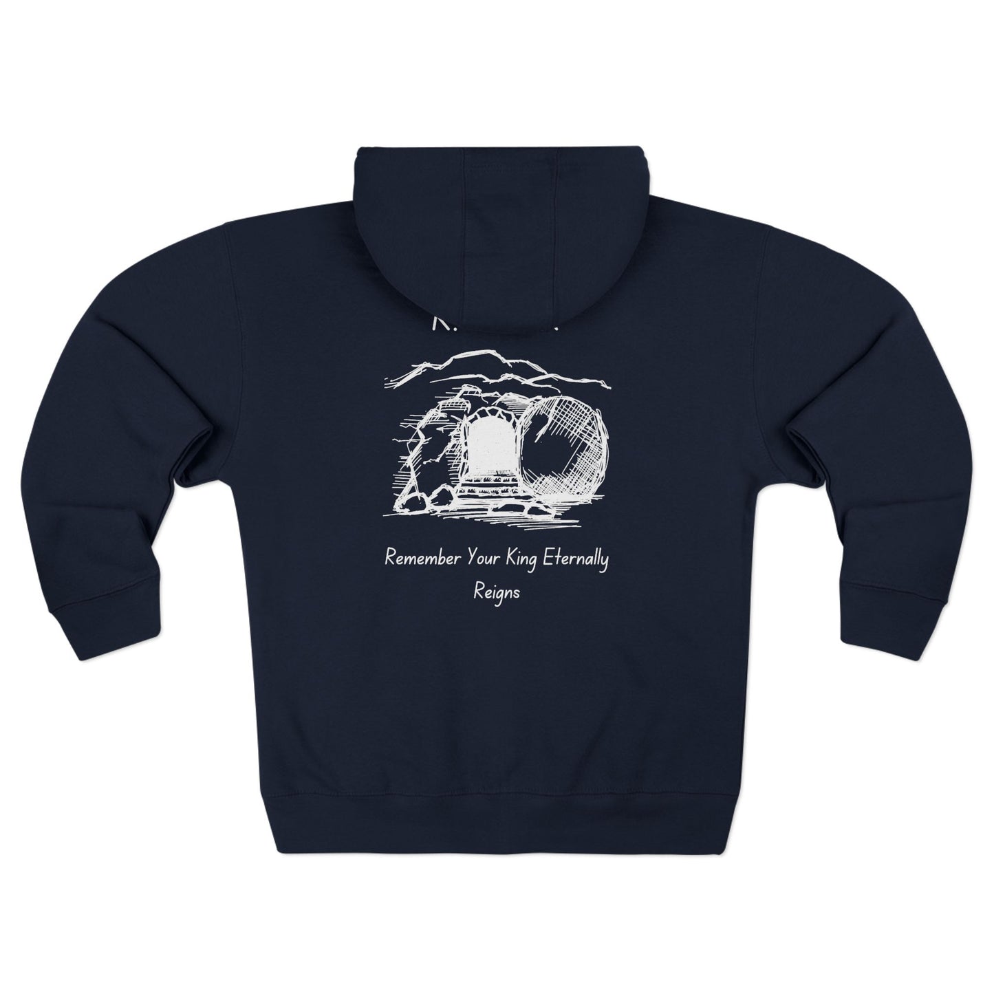 RYKER Christian White Letters Hoodie Zipper