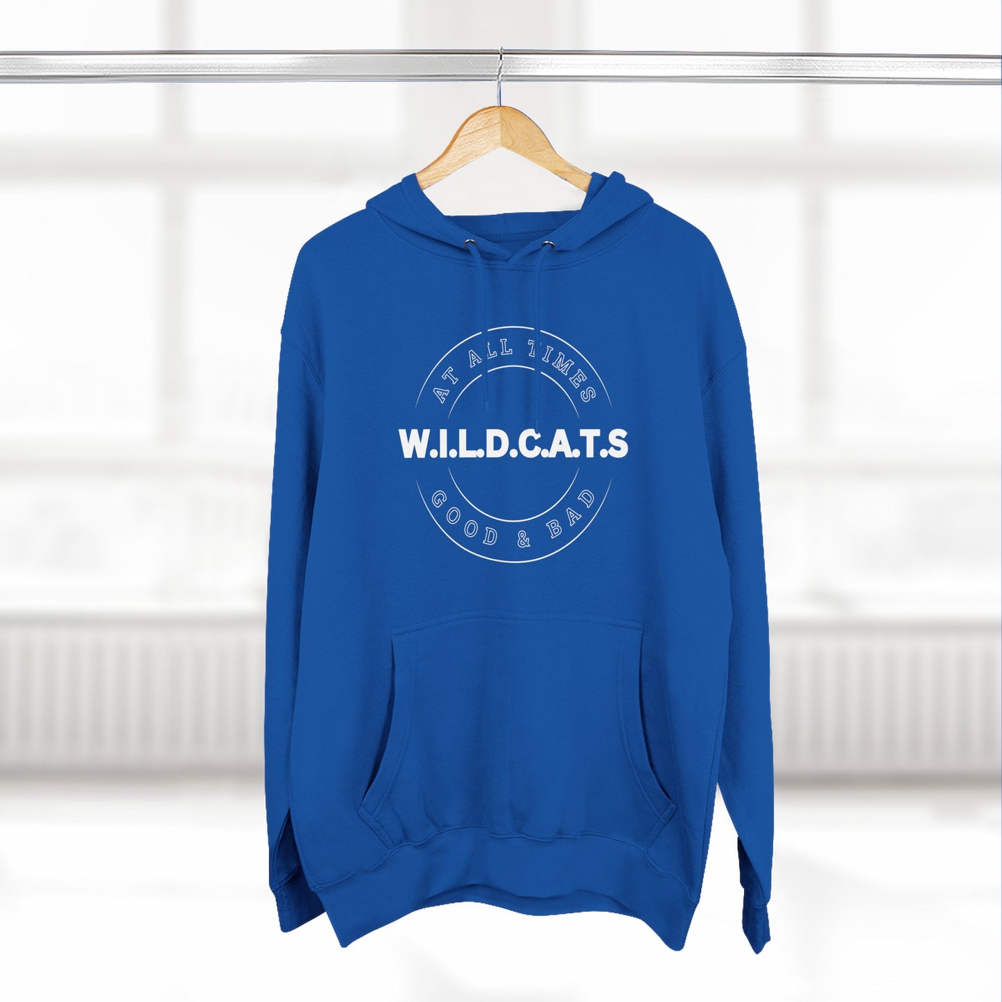 Wildcats Christian White Letters & Picture Hoodie