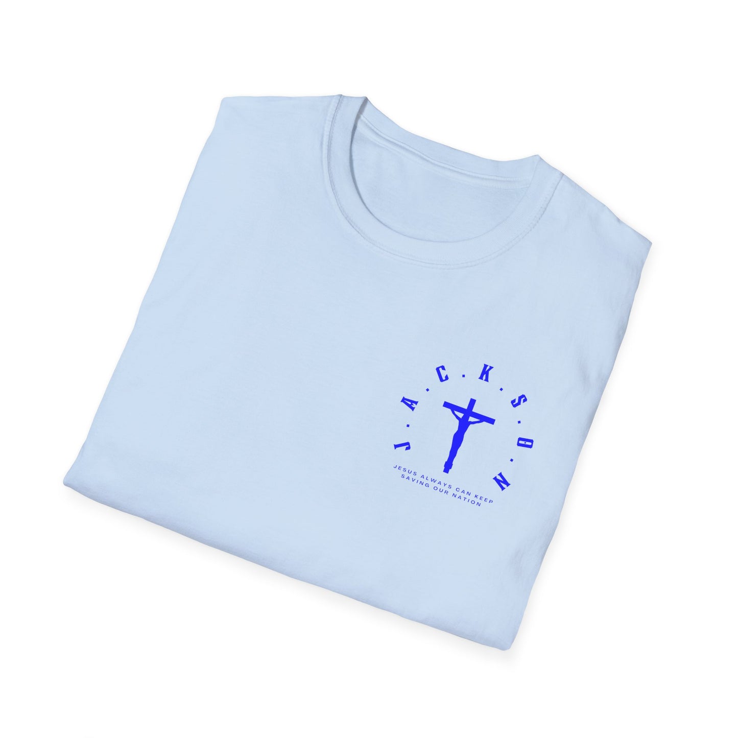Jackson Believing Christian Blue Letters & Cross