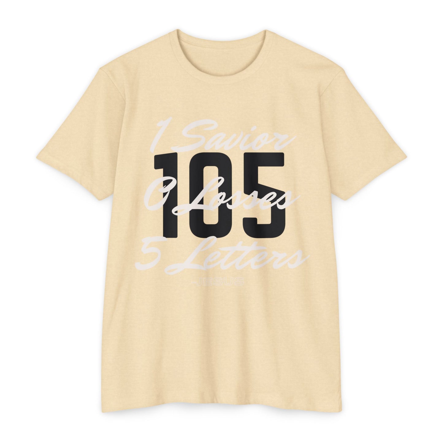 Adult 105 Christian White and Black Letters Blended