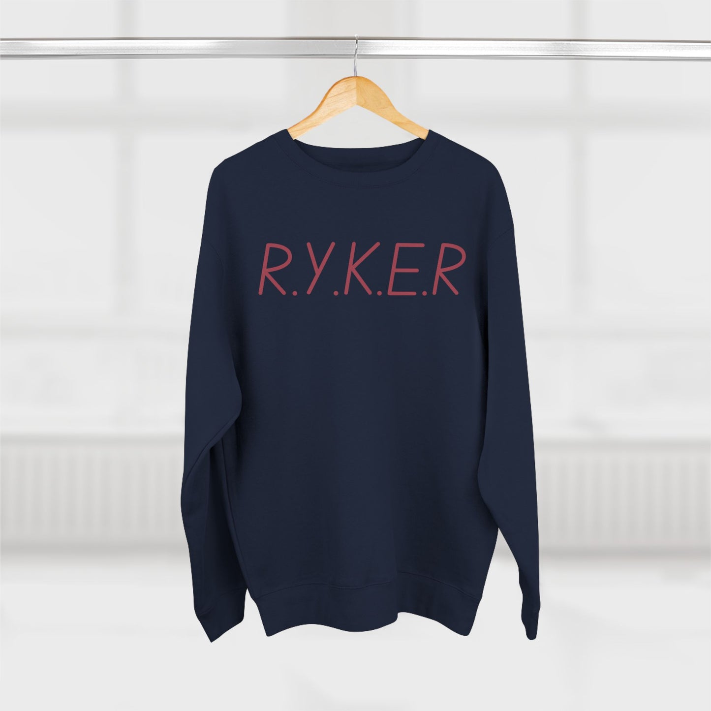 RYKER Christian Marron Letters Crewneck